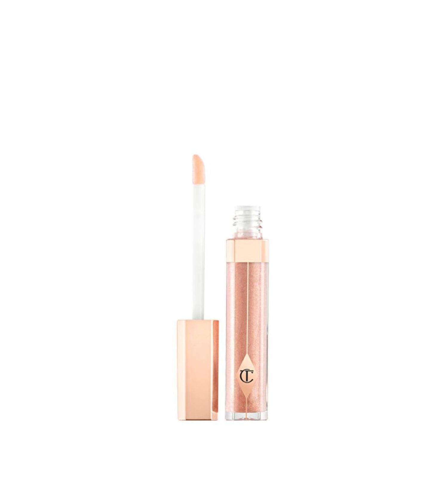 charlotte tilbury lip lustre pillow talk liquid gloss shine soothing protection and moisturizing