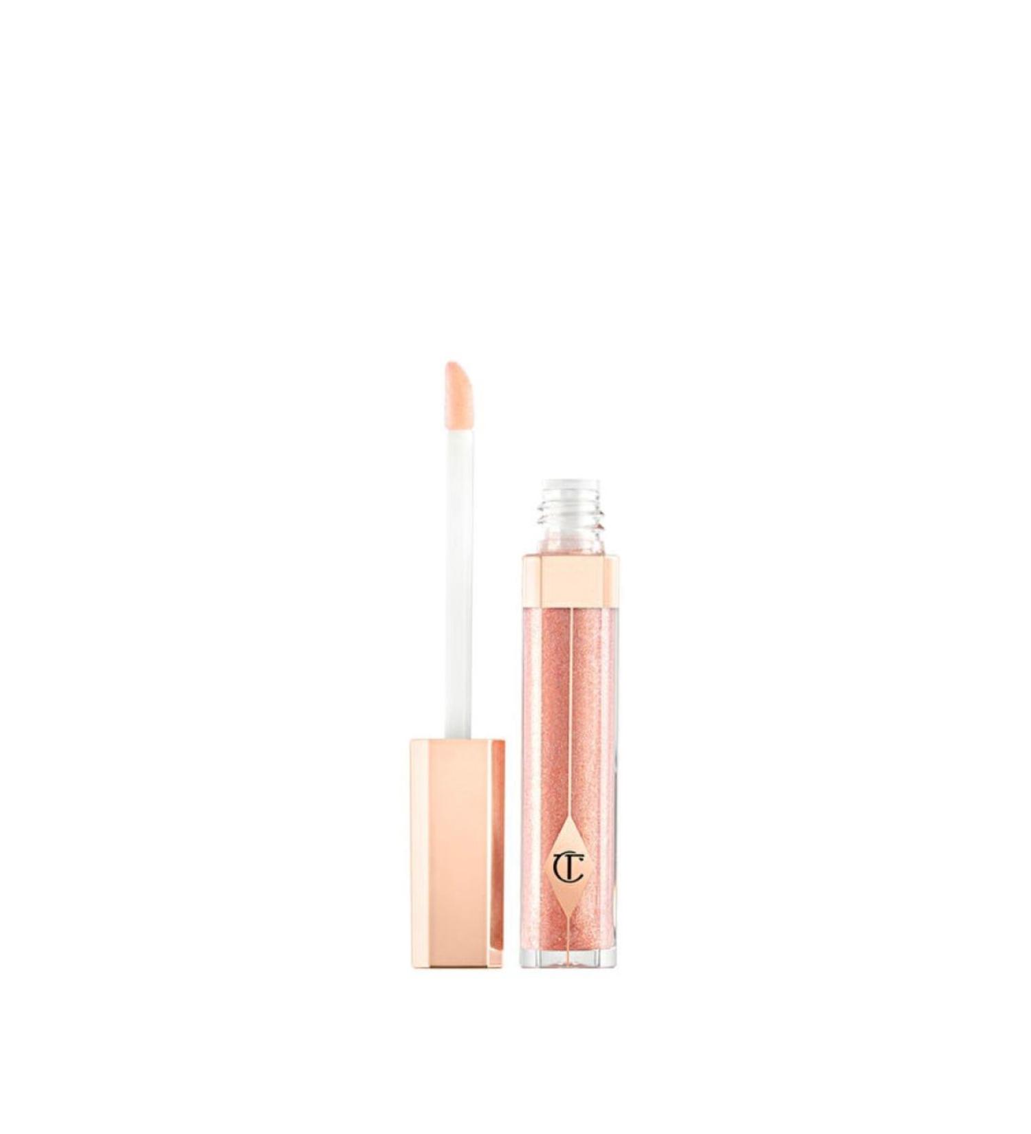 charlotte tilbury lip lustre pillow talk liquid gloss shine soothing protection and moisturizing