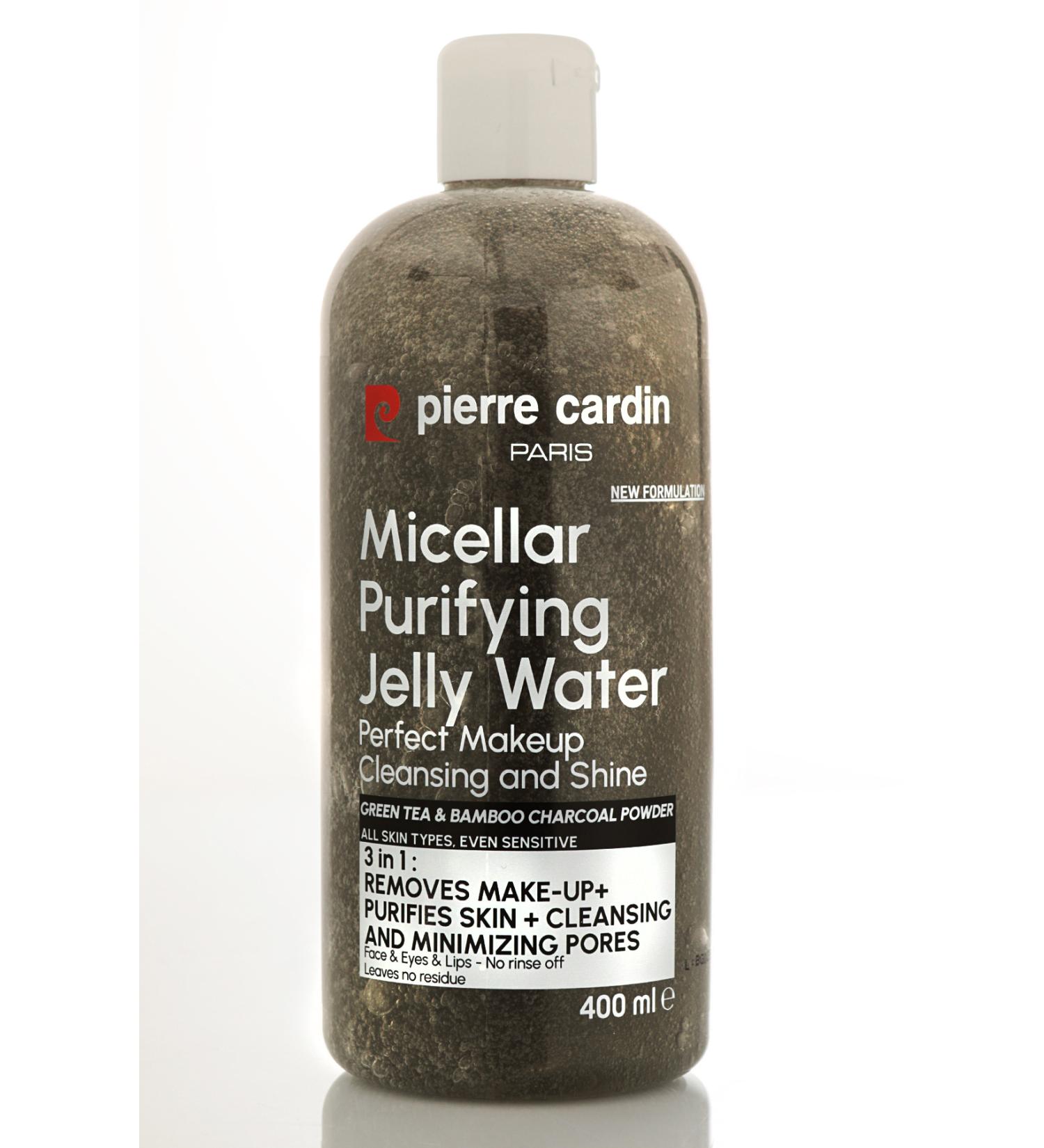 Pierre Cardin Gently Cleansing Micellar Water with Charcoal Powder & Green Tea - Makeup Cleansing Water - Buy Online on GoSupps.com