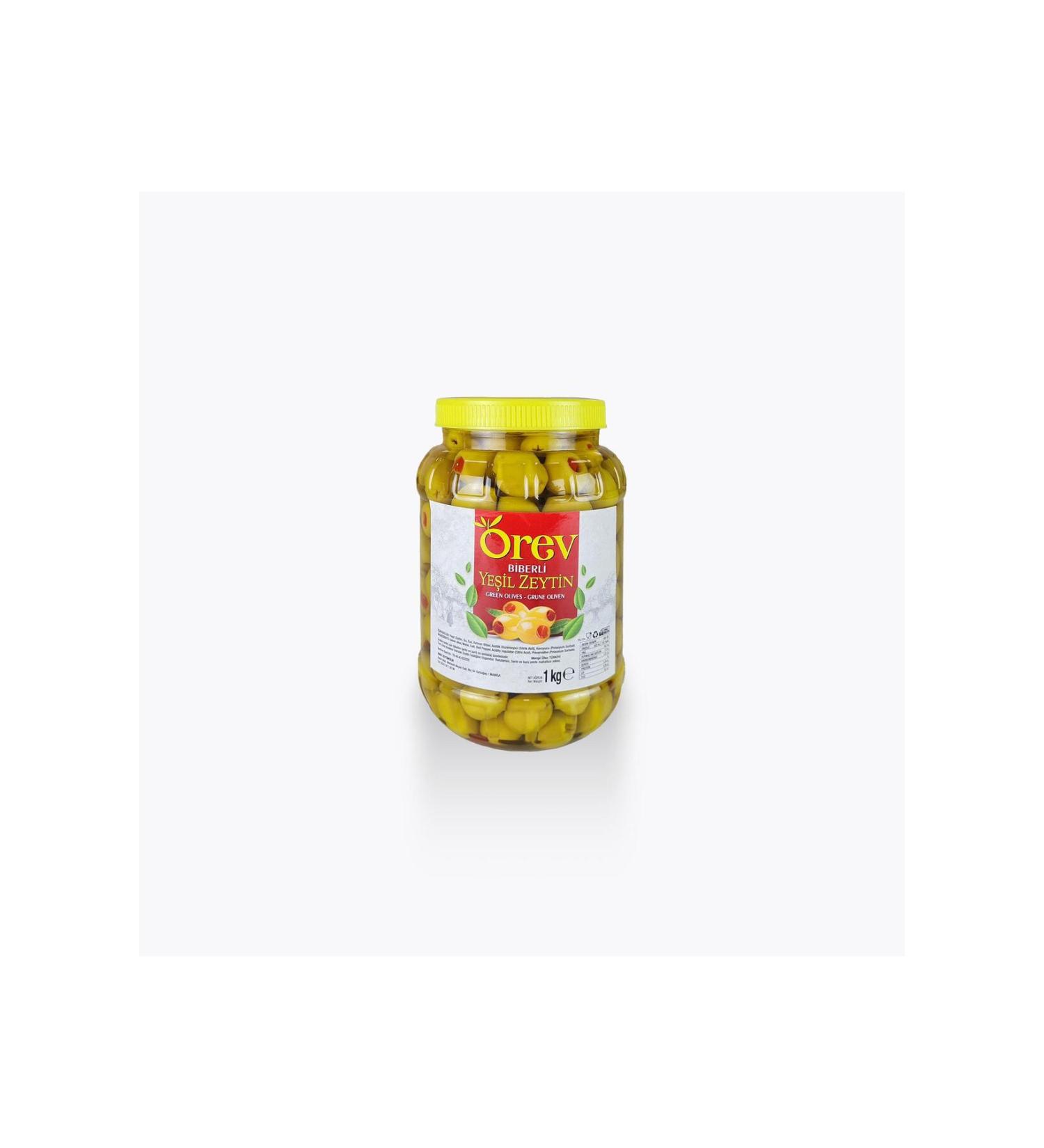 Orev Pepper Olives 2XL - 1 kg Pet - Orev