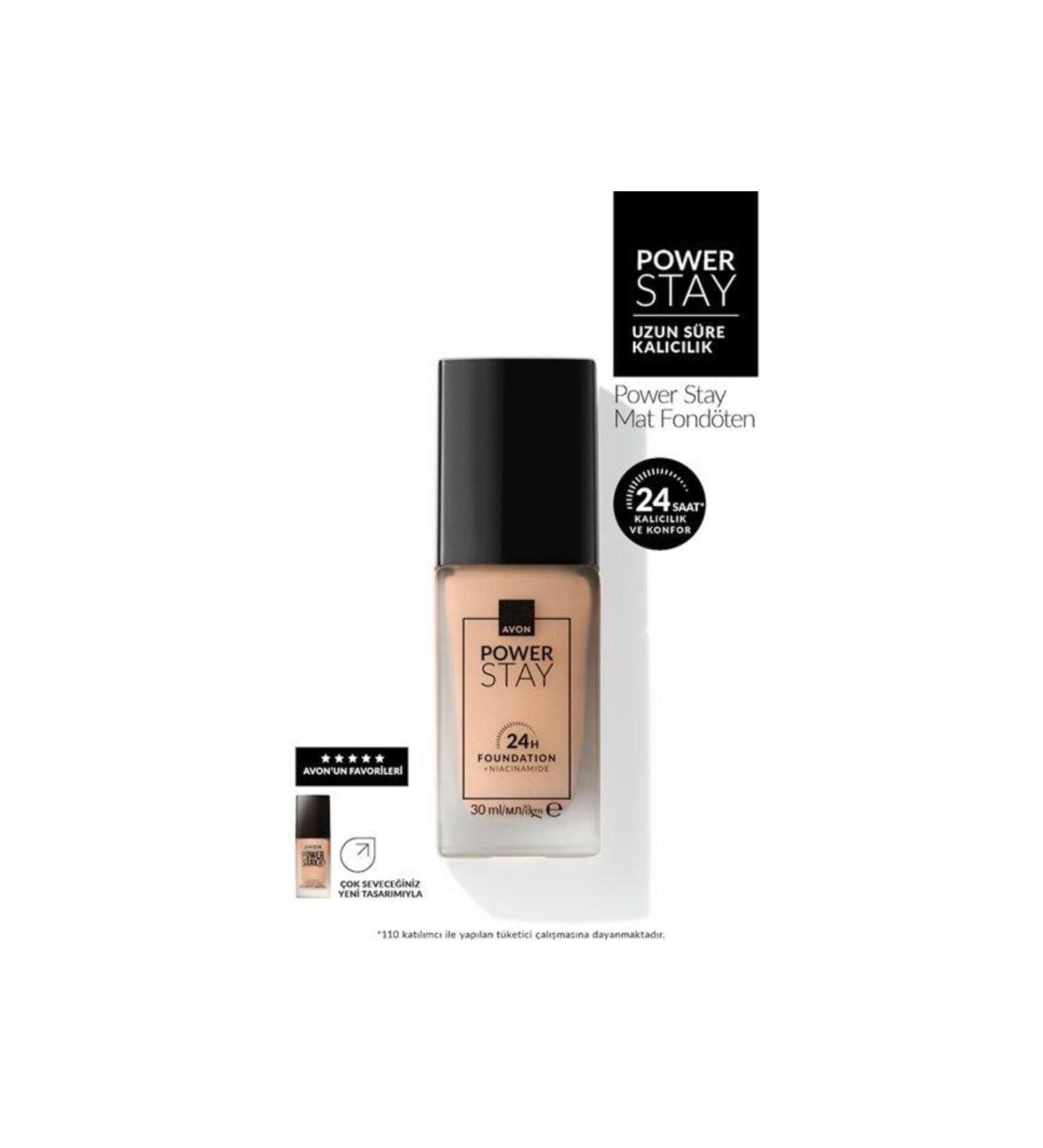 Avon Power Stay Matte Foundation 30ml. 130n Alabaster