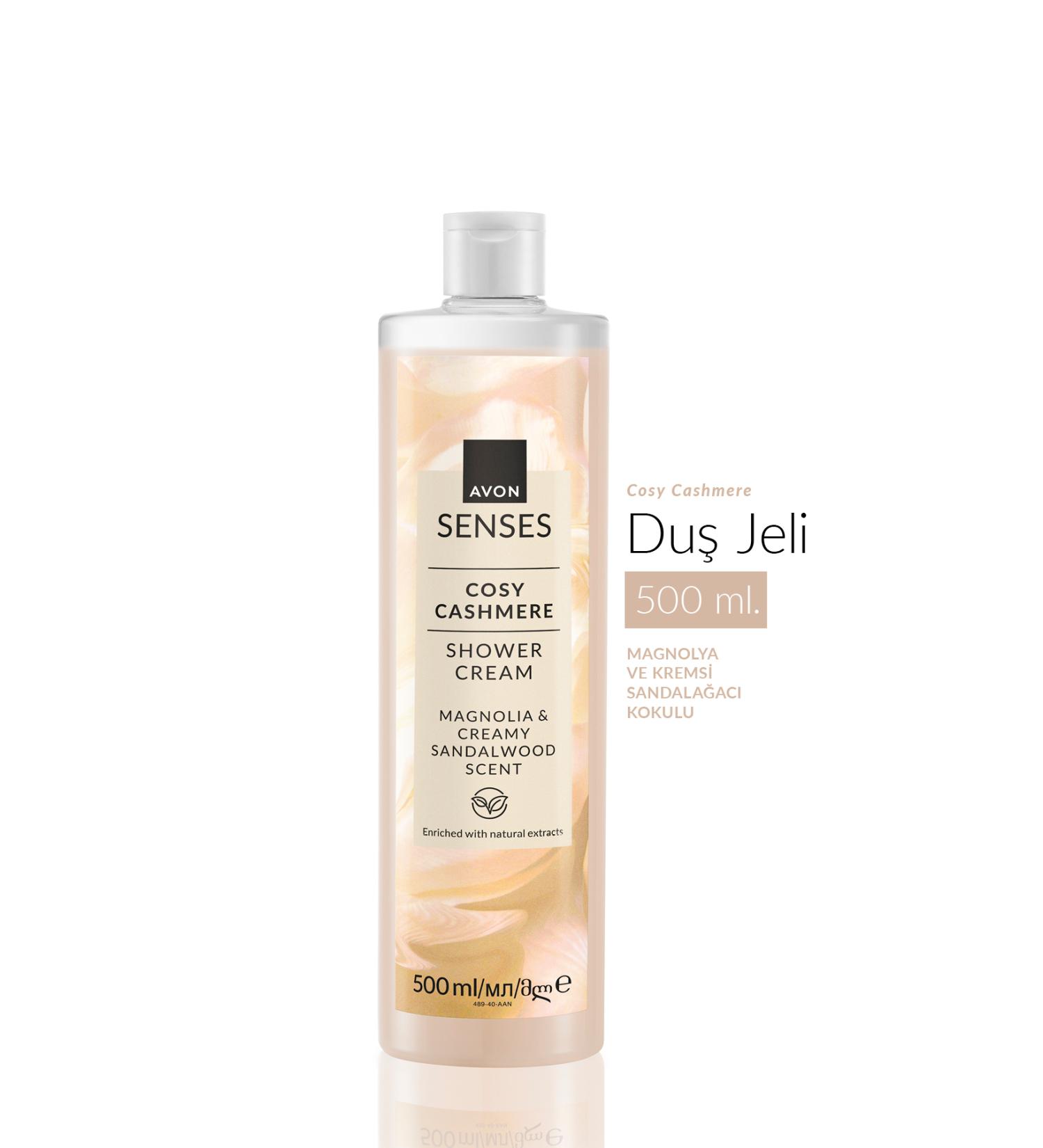 Avon Cosy Cashmere Magnolia Sandalwood Scented Scented Shower Gel 500 Ml.