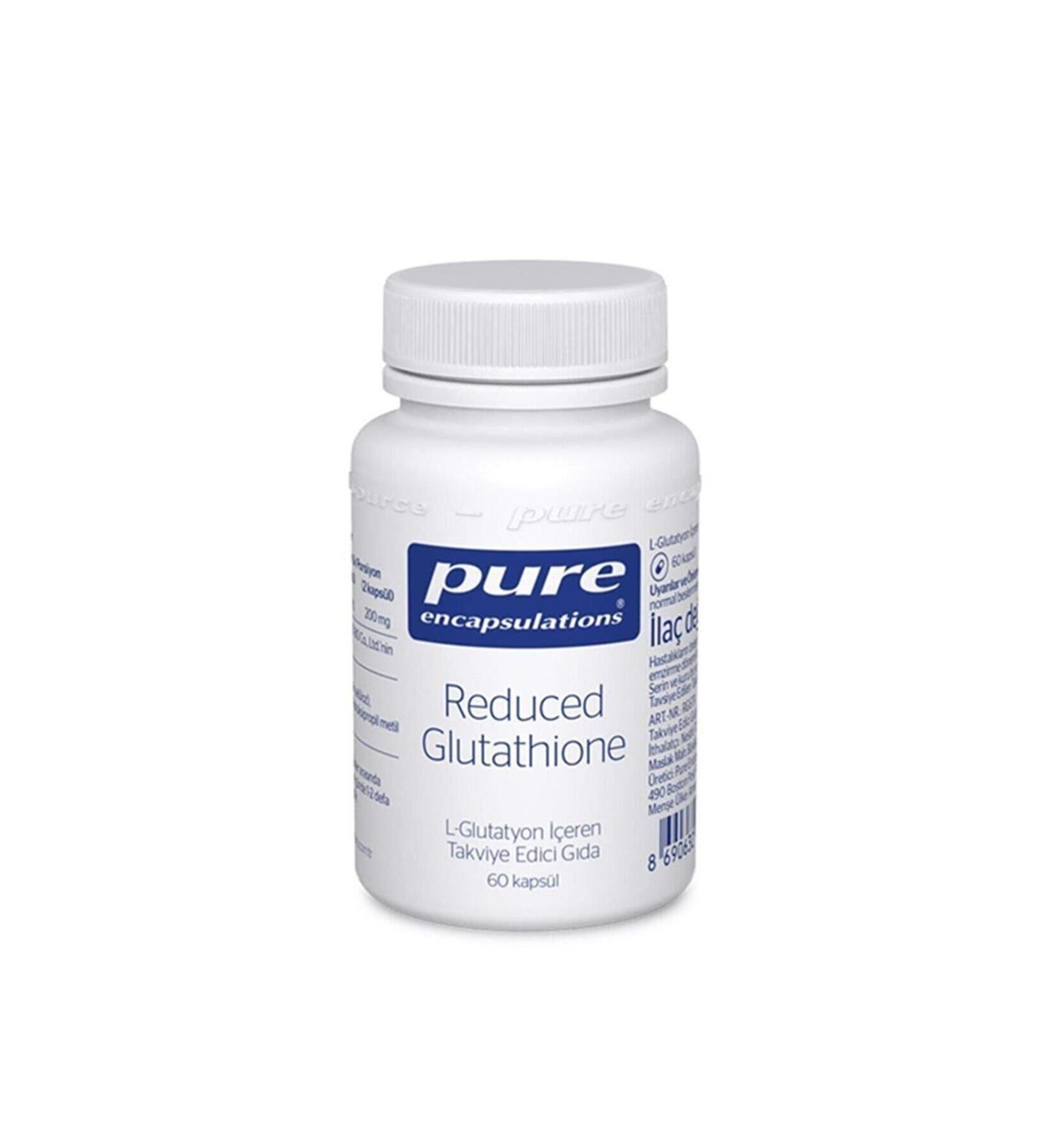 Pure Encapsulations Reduced Glutathione L-glutathione 60 Capsules