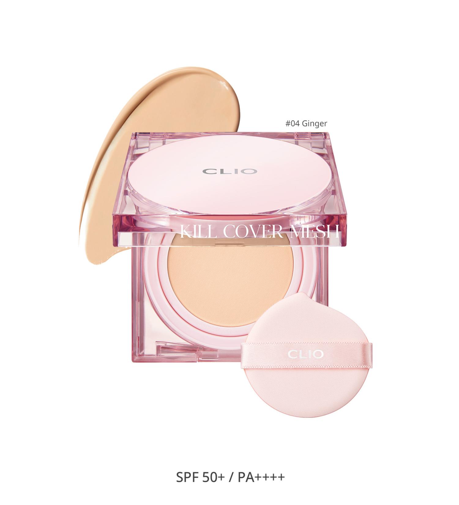 CLIO Intense Moisture and Shine Cushion Kill Cover Mesh Glow Cushion Refill Spf50 Pa (4 GINGER)