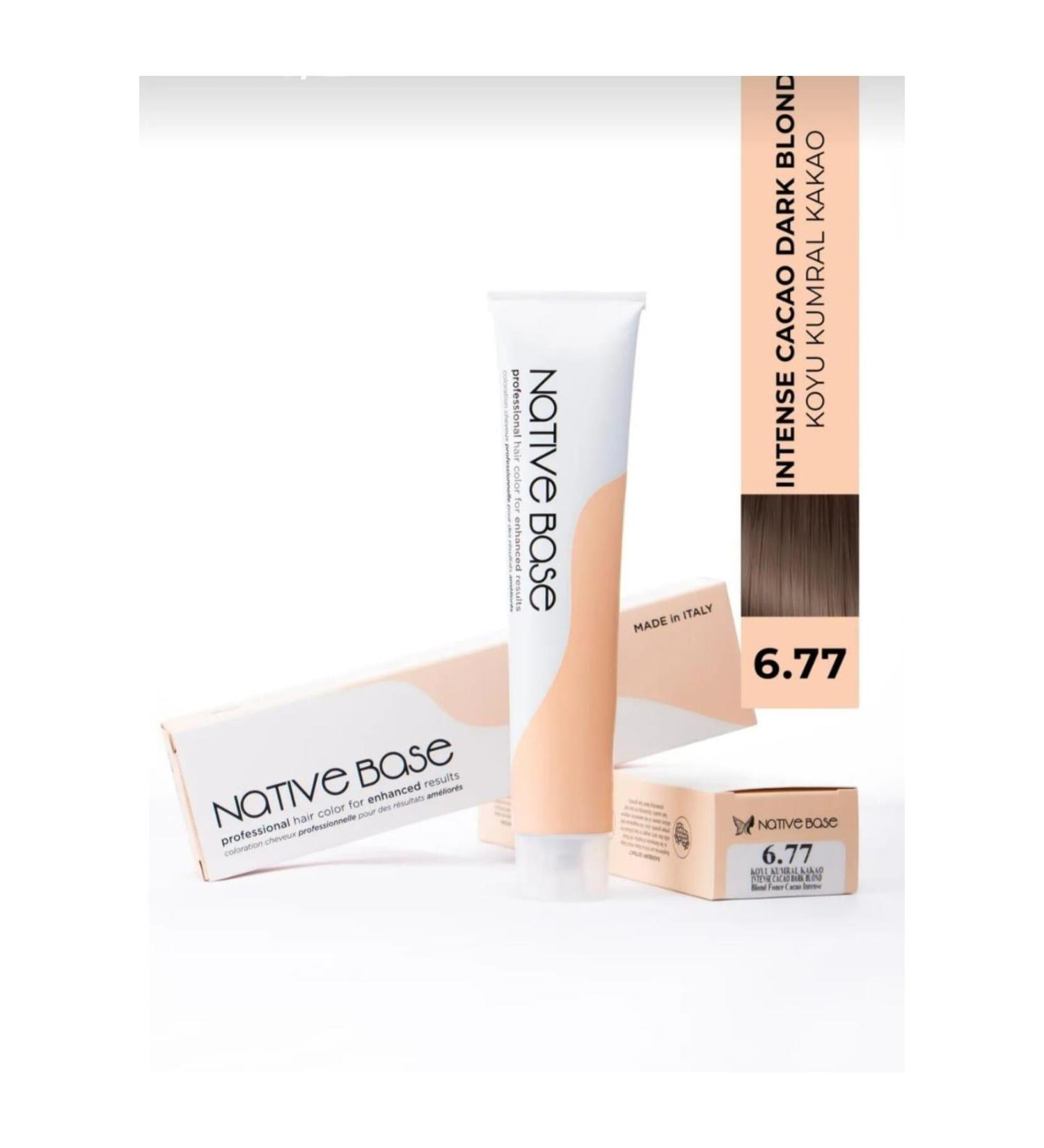 Native Base Hair Dye 6.77 Dark Blonde Cocoa 100 ml