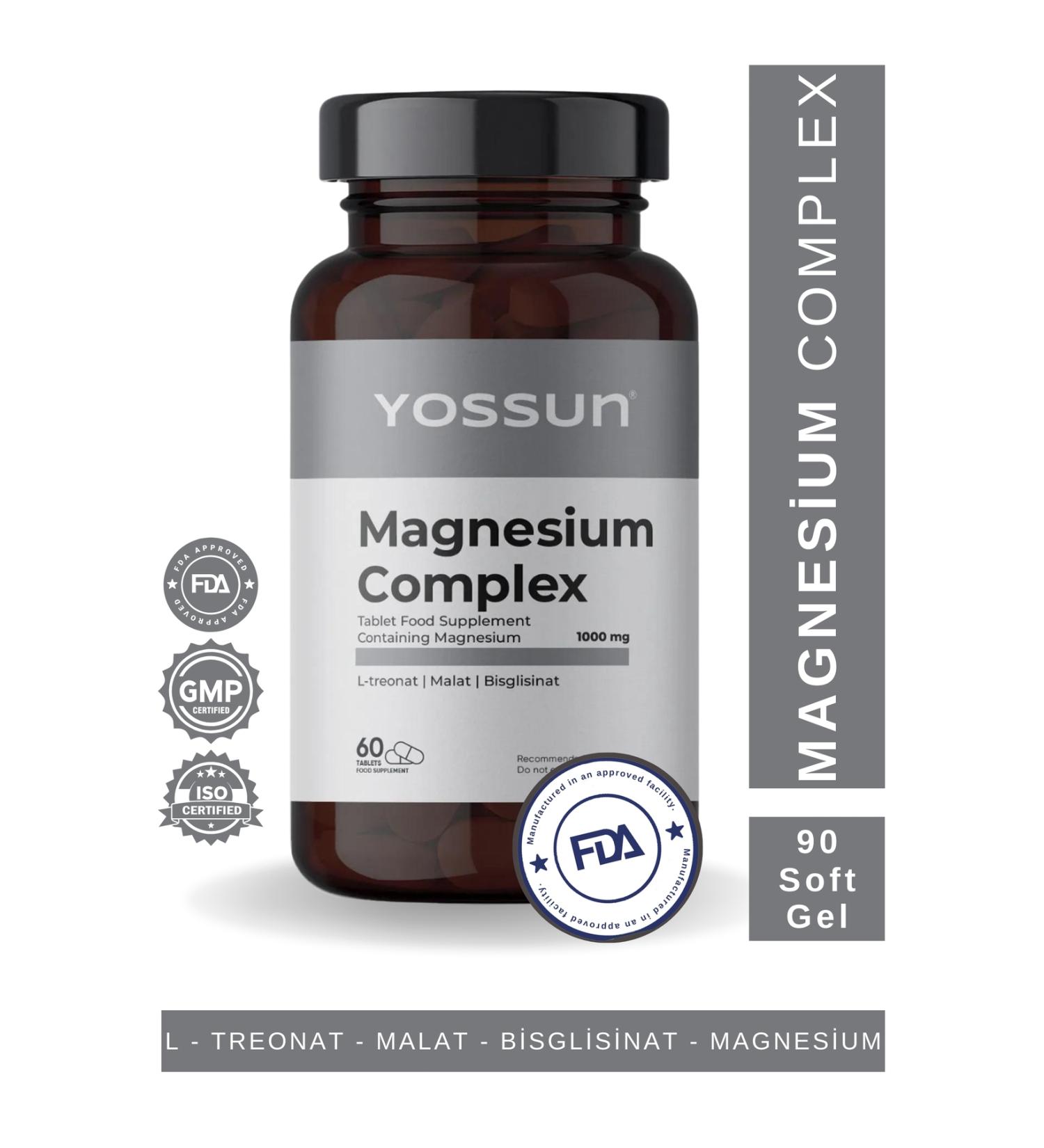 YOSSUN Magnesium Complex Tablet Food Supplement 1000mg - Buy Online on GoSupps.com