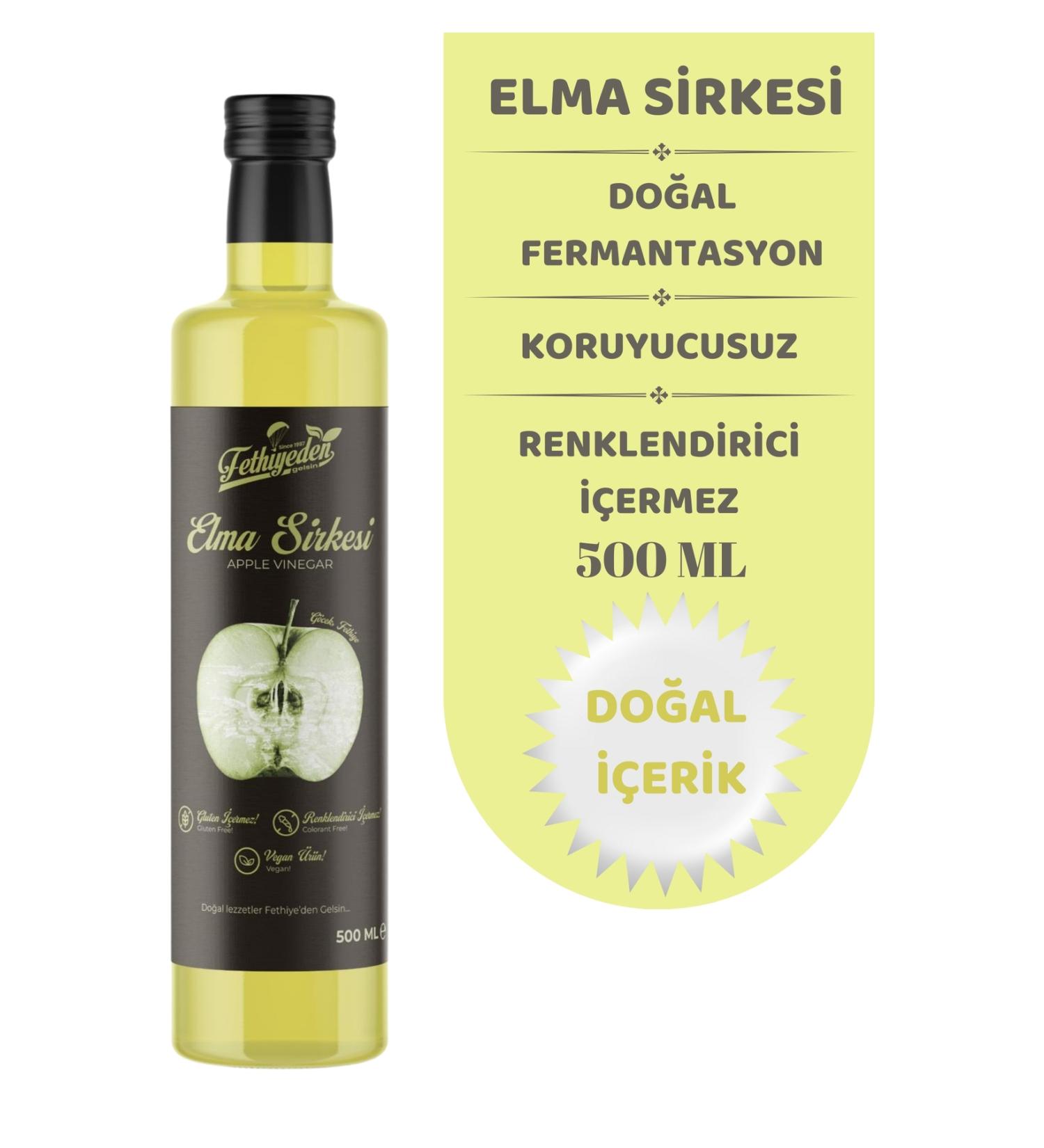 HAND MADE From Fethiye Natural Fermented Additive-Free and Organic Apple Cider Vinegar 500ml - Buy Online on GoSupps.com