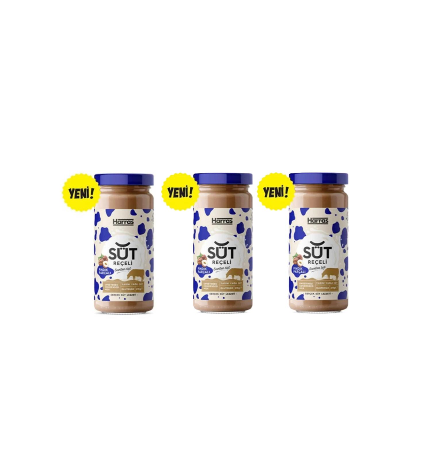 Harras Hazelnut Milk Jam 270gr x 3 Pieces