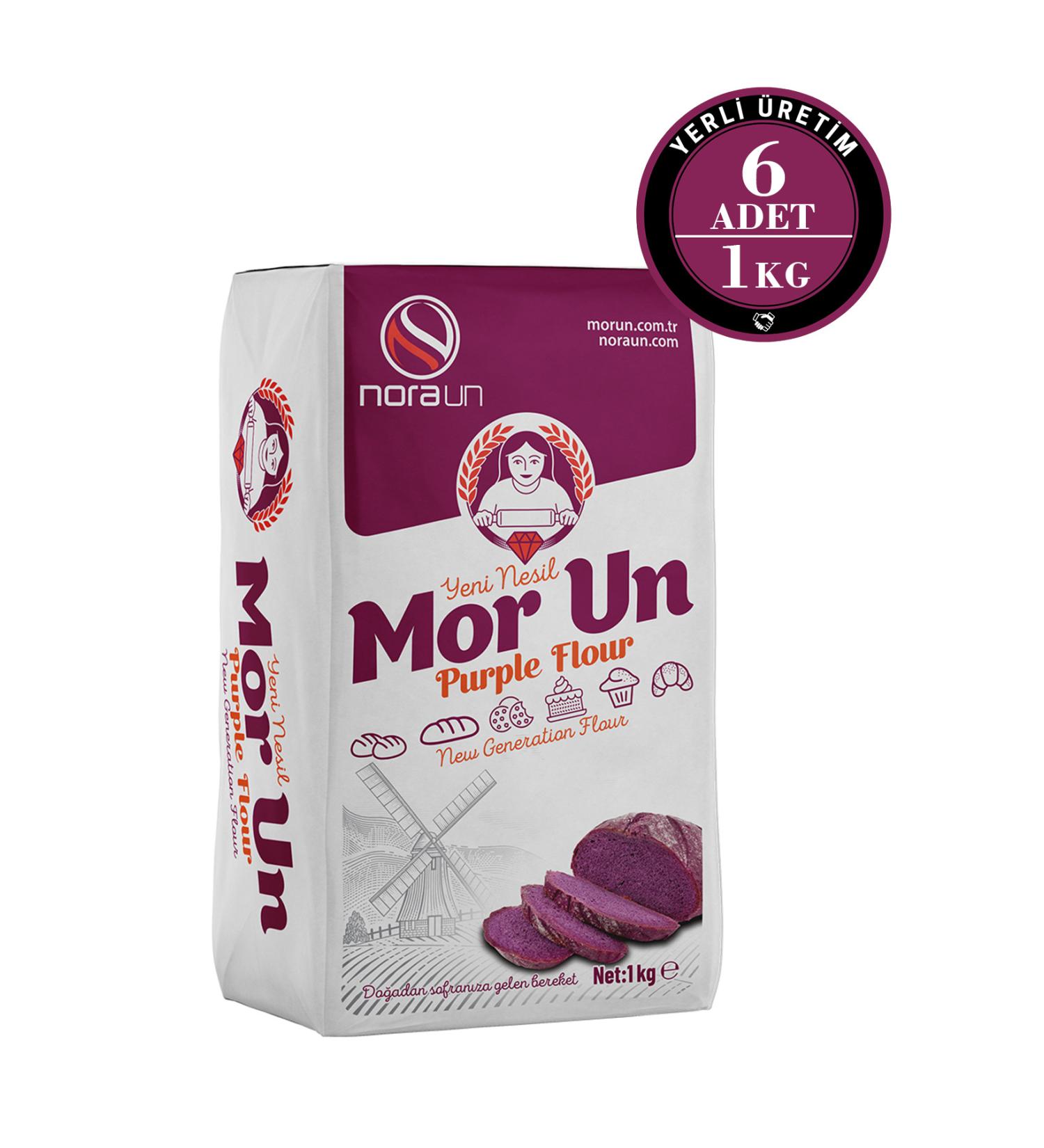 NORA FLOUR Purple Flour 1 Kg 6 Pieces (VEGAN) - Buy Online on GoSupps.com