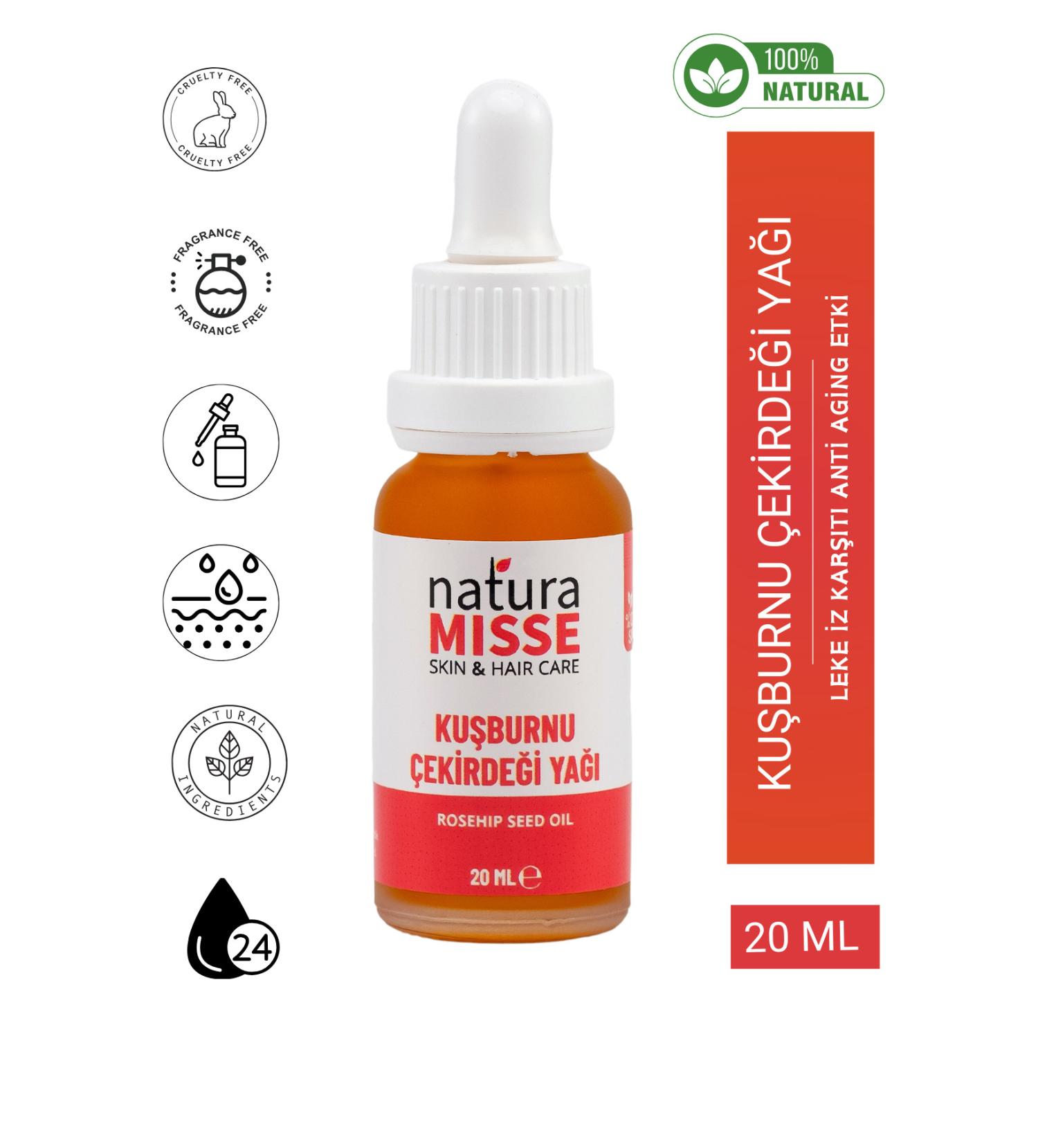 naturamisse Rosehip Seed Oil 20 ml Anti-Blemish and Anti-Aging Cold Pressed Pure Skin Oil - Buy Online on GoSupps.com
