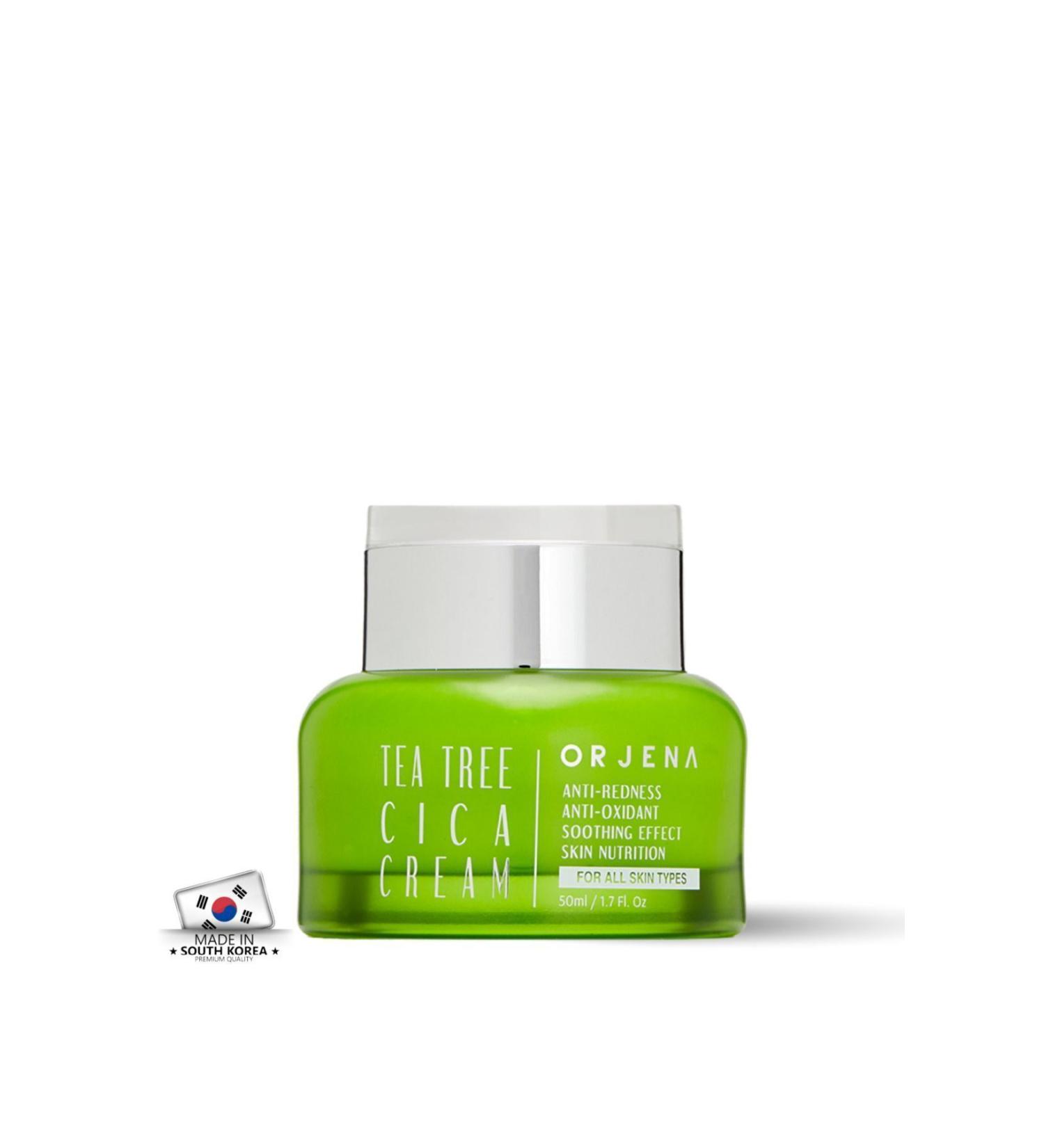 Orjena Tea Tree Cica Skin Barrier Repair - Anti-Redness and Acne - Soothing Cream - 50ml - Buy Online on GoSupps.com