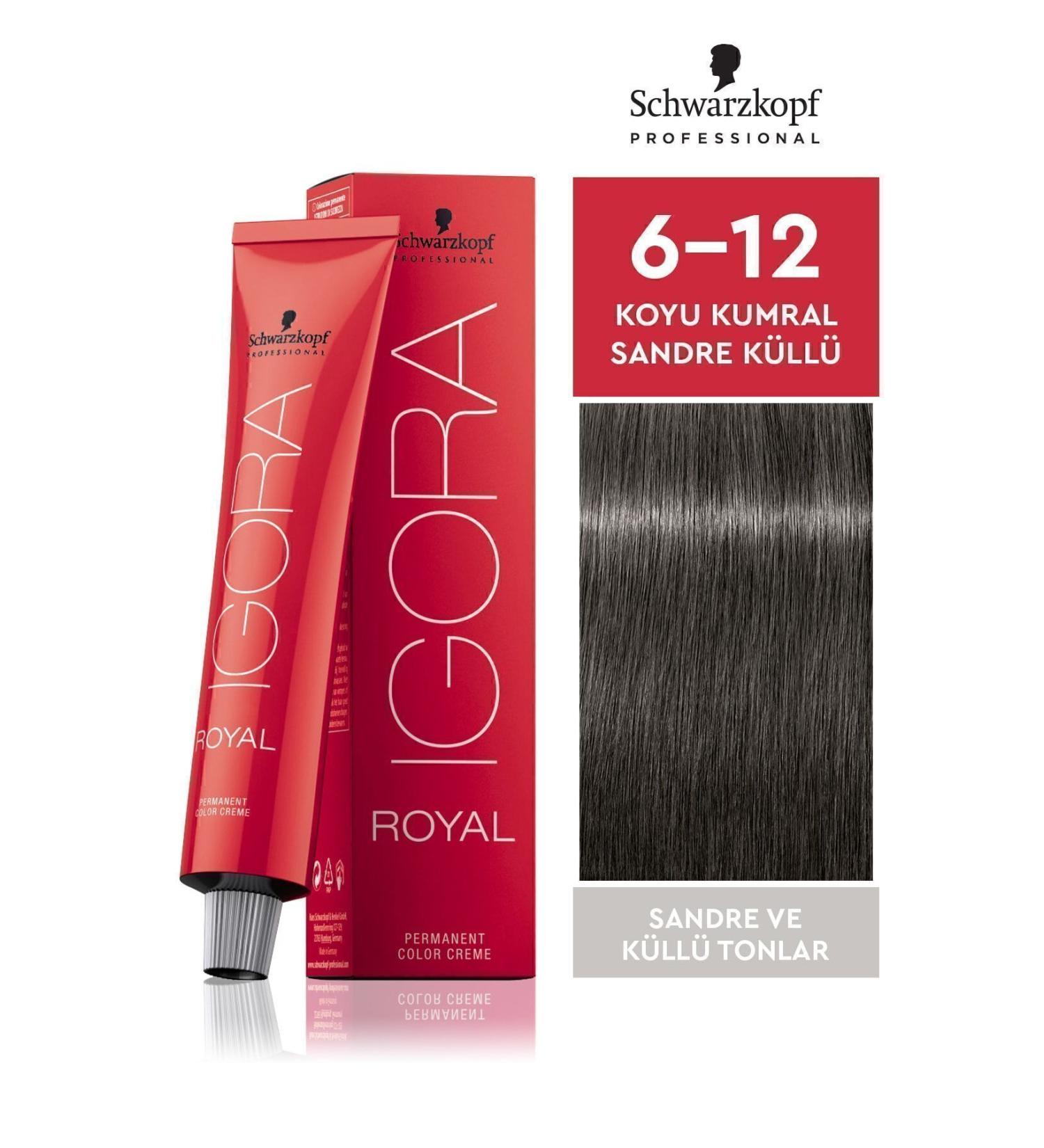 Igora Royal Ash Tones 6-12 Dark Blonde Sandre Ash Hair Dye 60ml - Buy Online on GoSupps.com