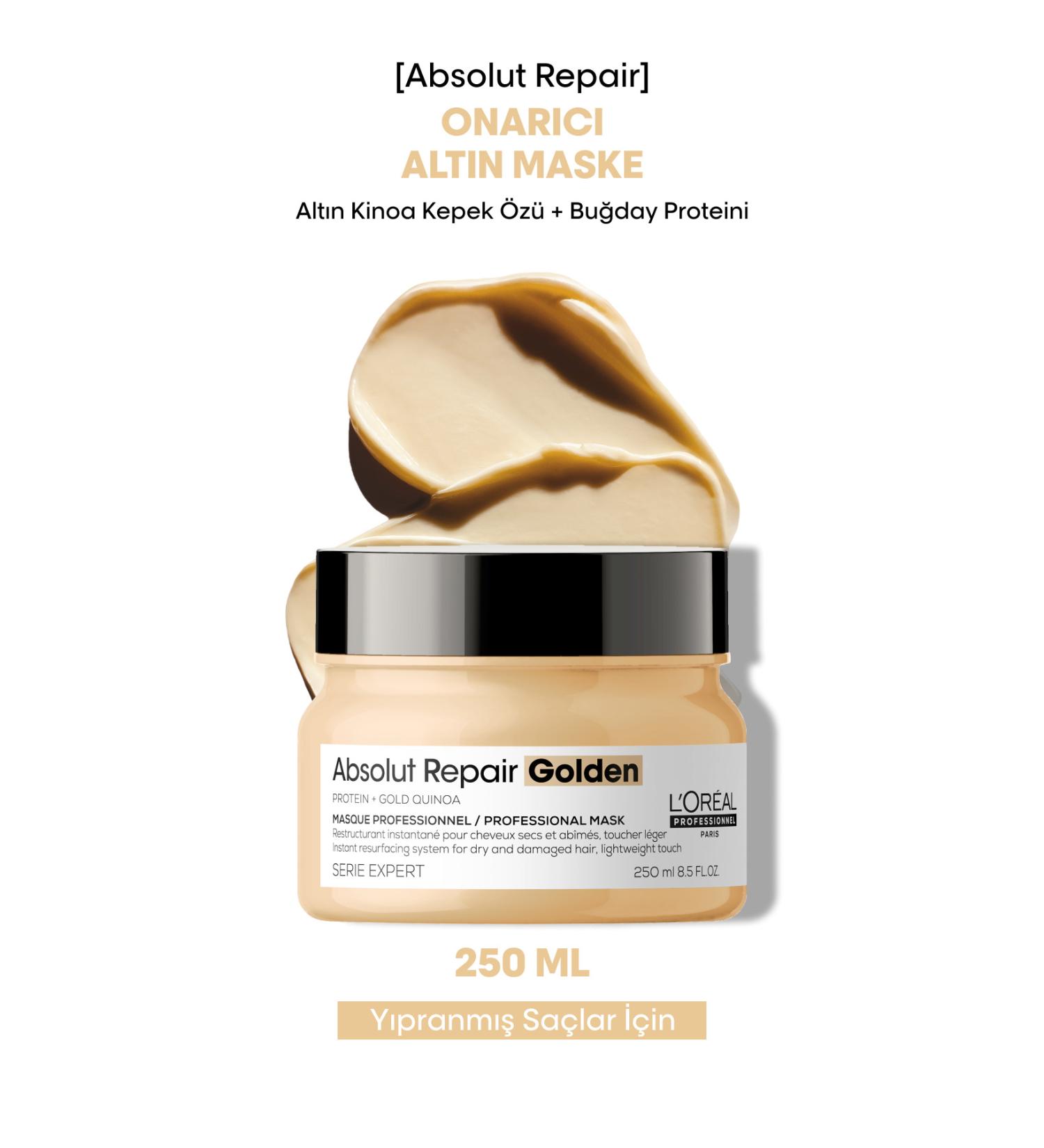 L'oreal Professionnel Serie Expert Absolut Repair Gold Mask for Damaged Hair 250ml - Buy Online on GoSupps.com