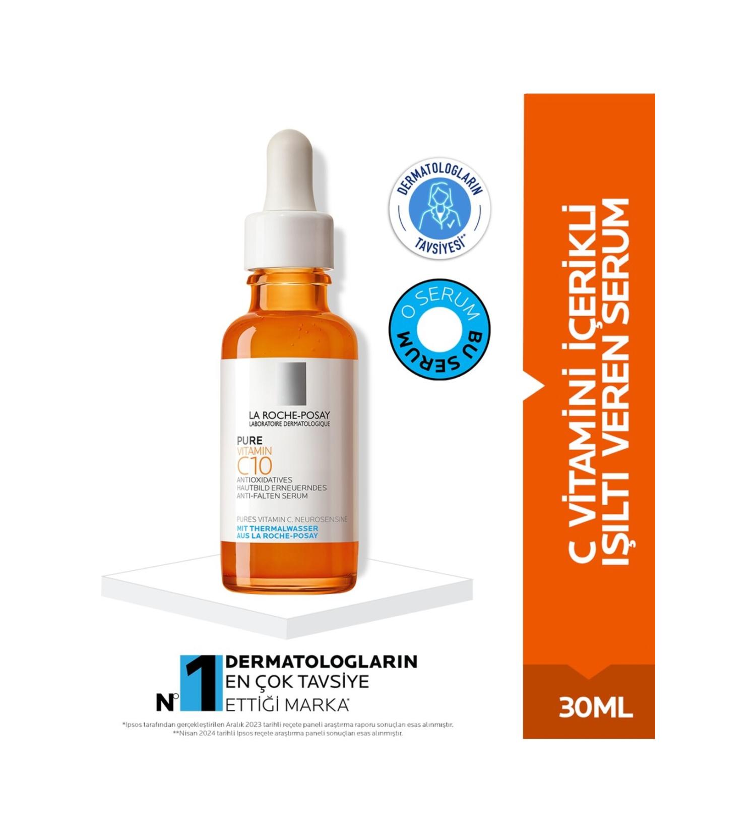 La Roche Posay Pure Vitamin C10- Vitamin C Brightening Serum- 30ml - Buy Online on GoSupps.com