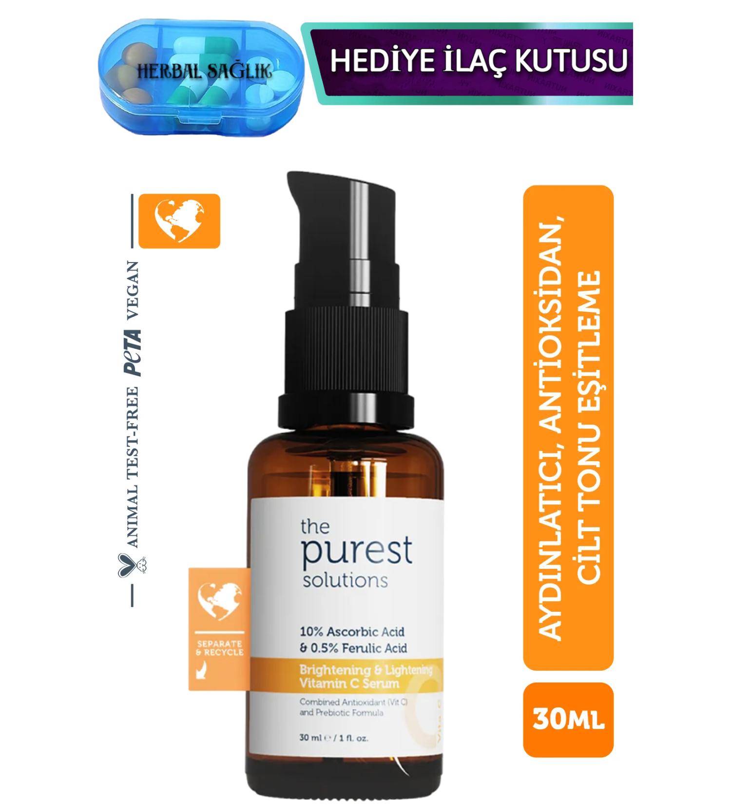 The Purest Solutions Vitamin C Brightening and Tone Equalizing Care Serum 30 ml- ( Ascorbic Acid & Ferulic Acid ) - Buy Online on GoSupps.com