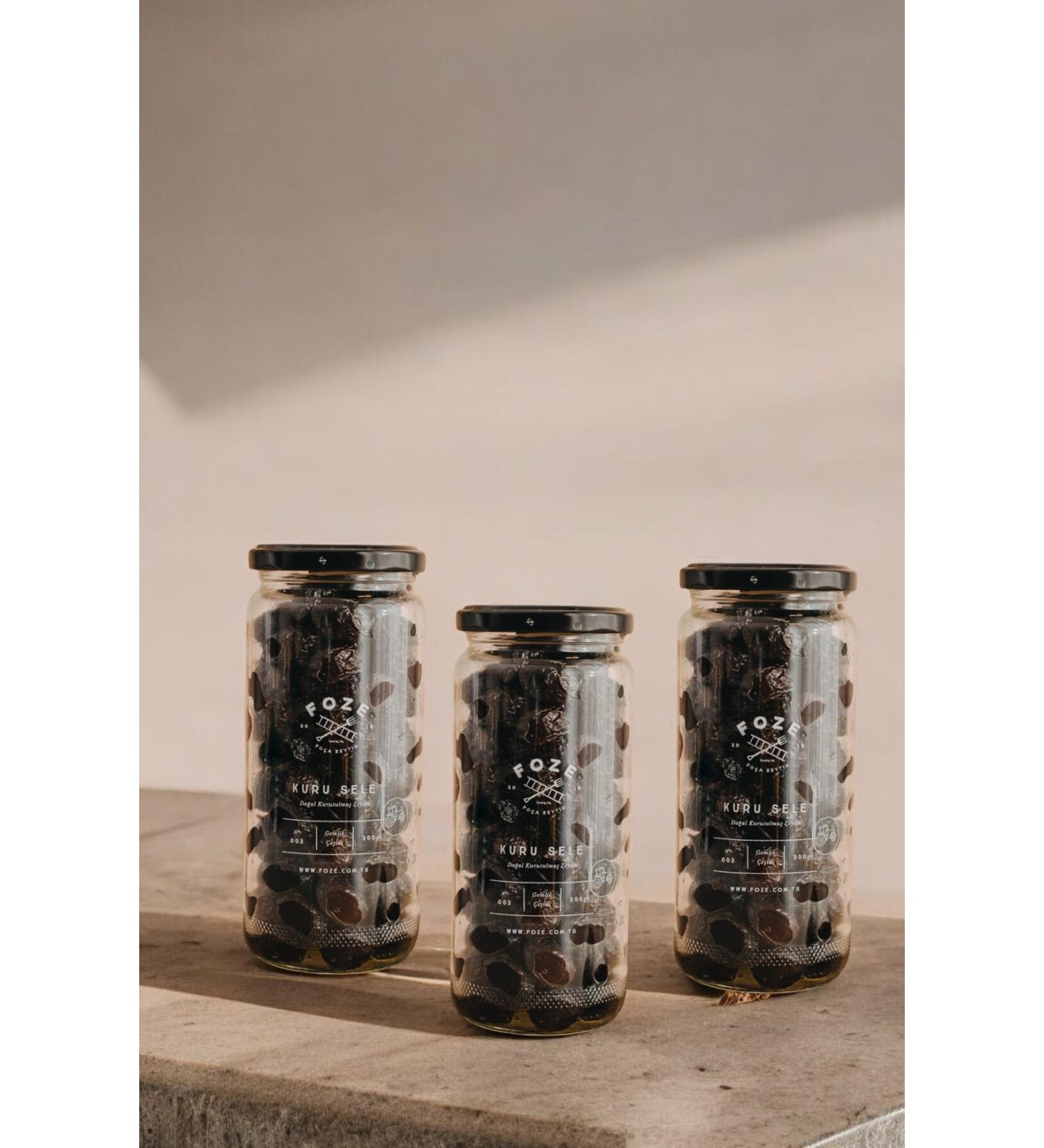 Foze Lightly Salted Dry Black Olives 300 gr (SET OF 3) - New Harvest