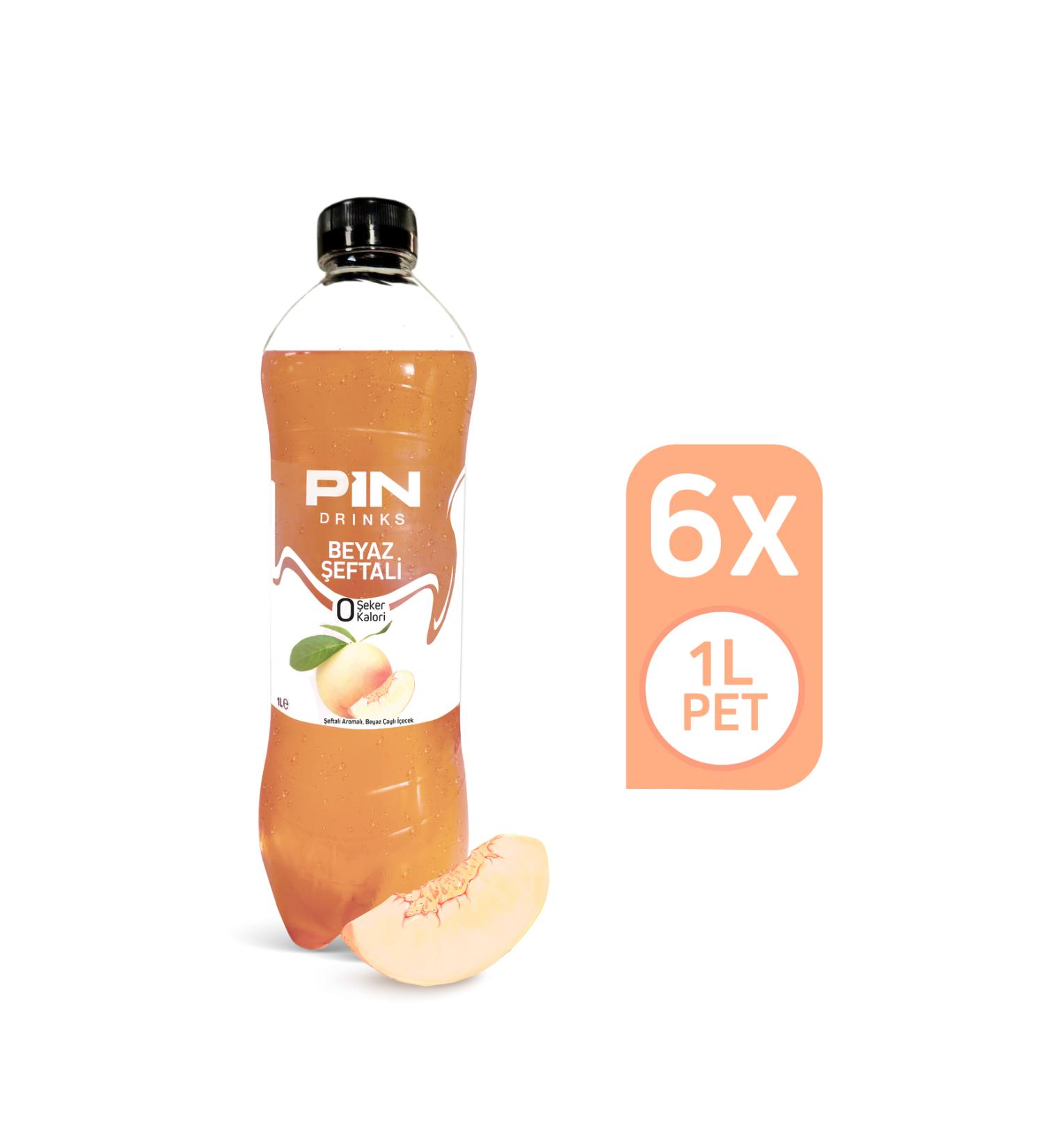 Pin White Peach White Tea Special Series - Sugar Free & Calorie Free 1 Liter X 6 Pieces - Buy Online on GoSupps.com