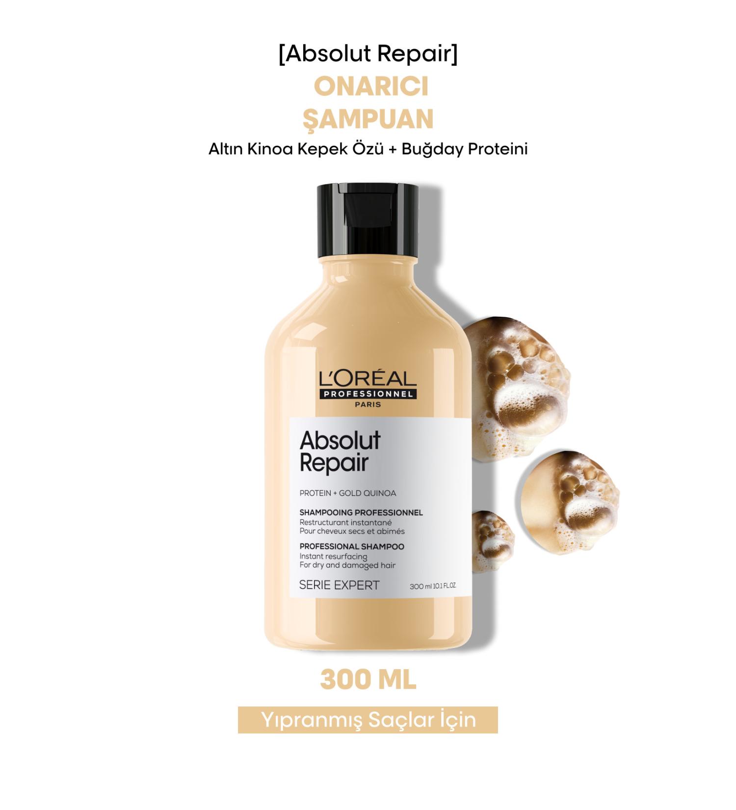 L'oreal Professionnel Serie Expert Absolut Repair Damaged Hair Repair Shampoo 300ml - Buy Online on GoSupps.com