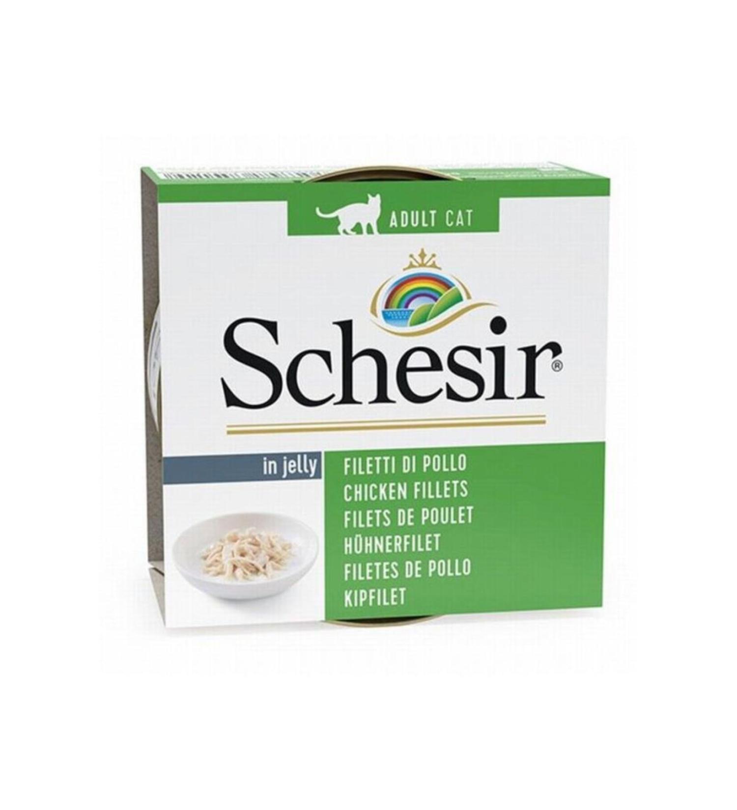 Schesir Chicken Jelly Adult Cat Canned Food 85 gr