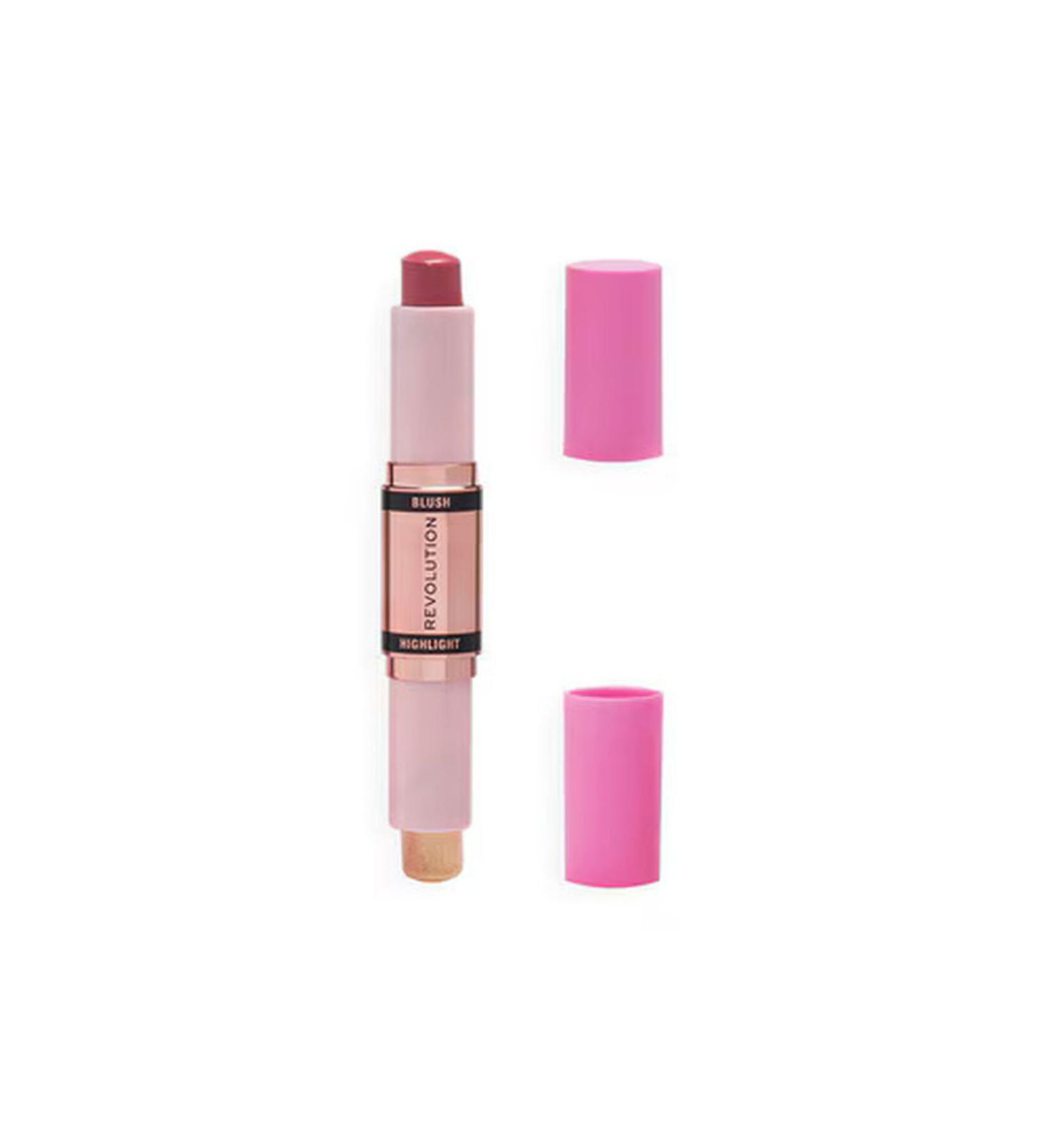 Revolution Blush & Highlighter Stick Mauve Glow - Buy Online on GoSupps.com