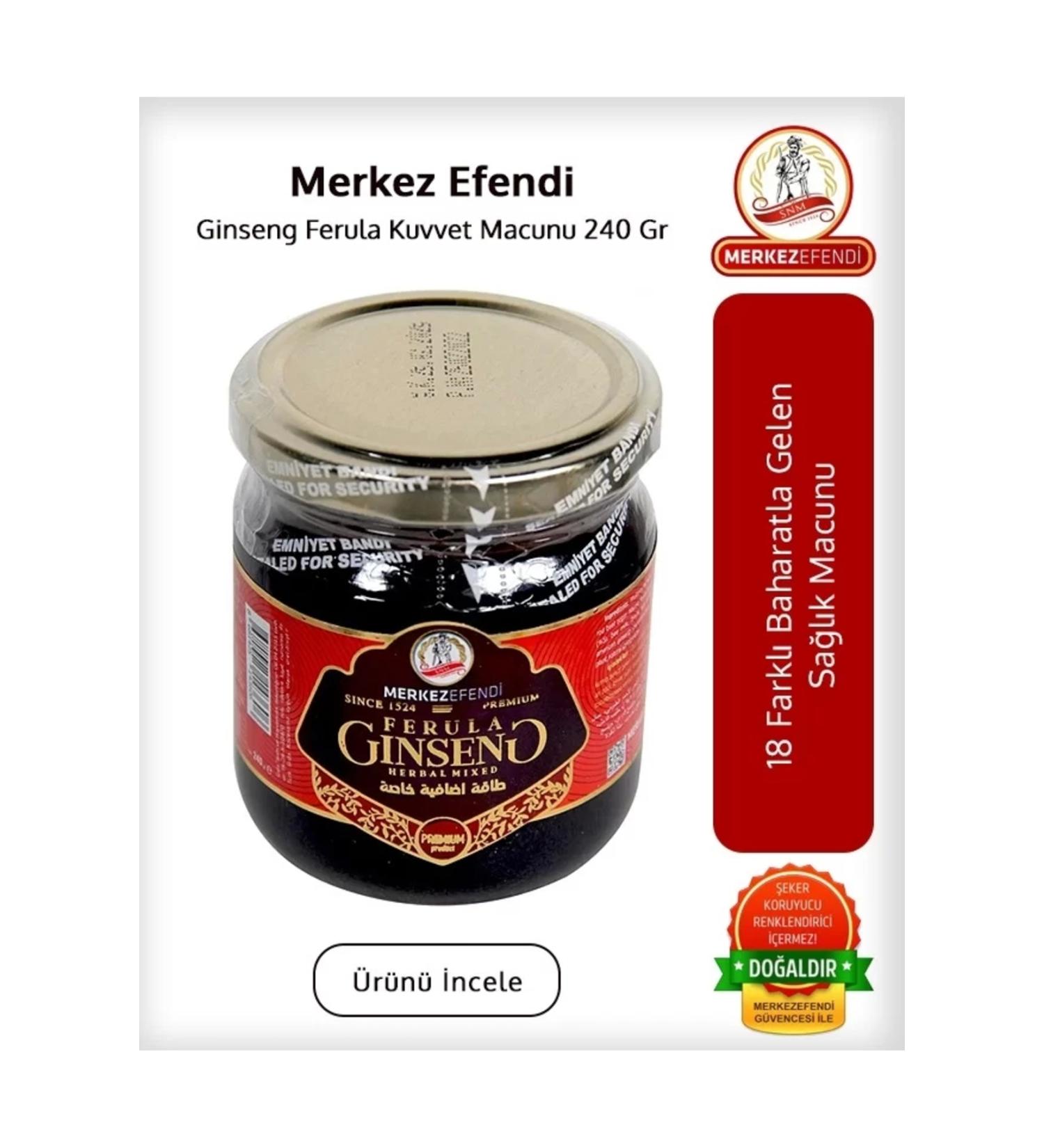 Merkez Efendi Ginseng Ferula 240 gr - Buy Online on GoSupps.com