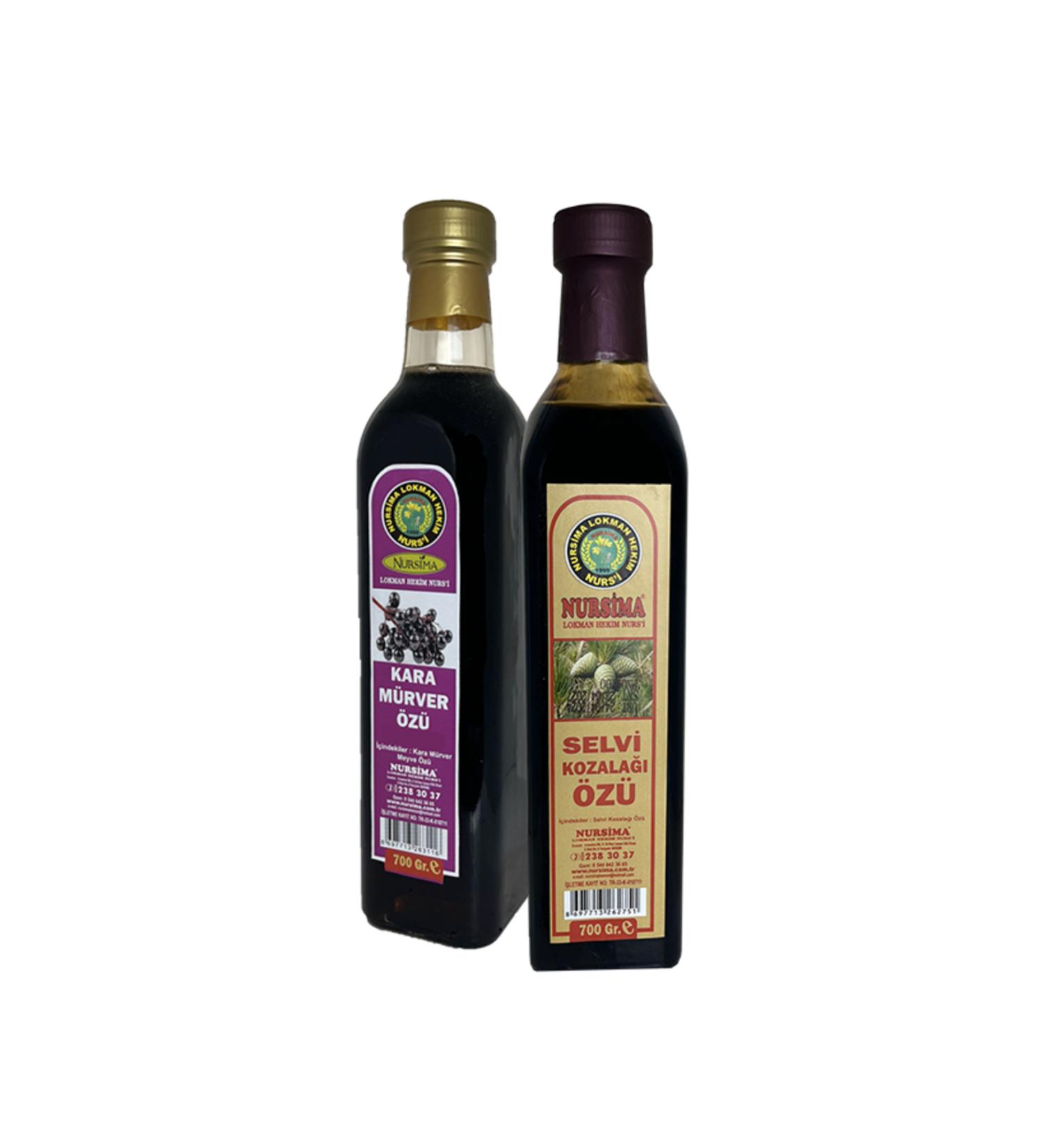 Nursima Black Elderberry Extract 700 ml and Cypress Cone Extract 700 ml Set