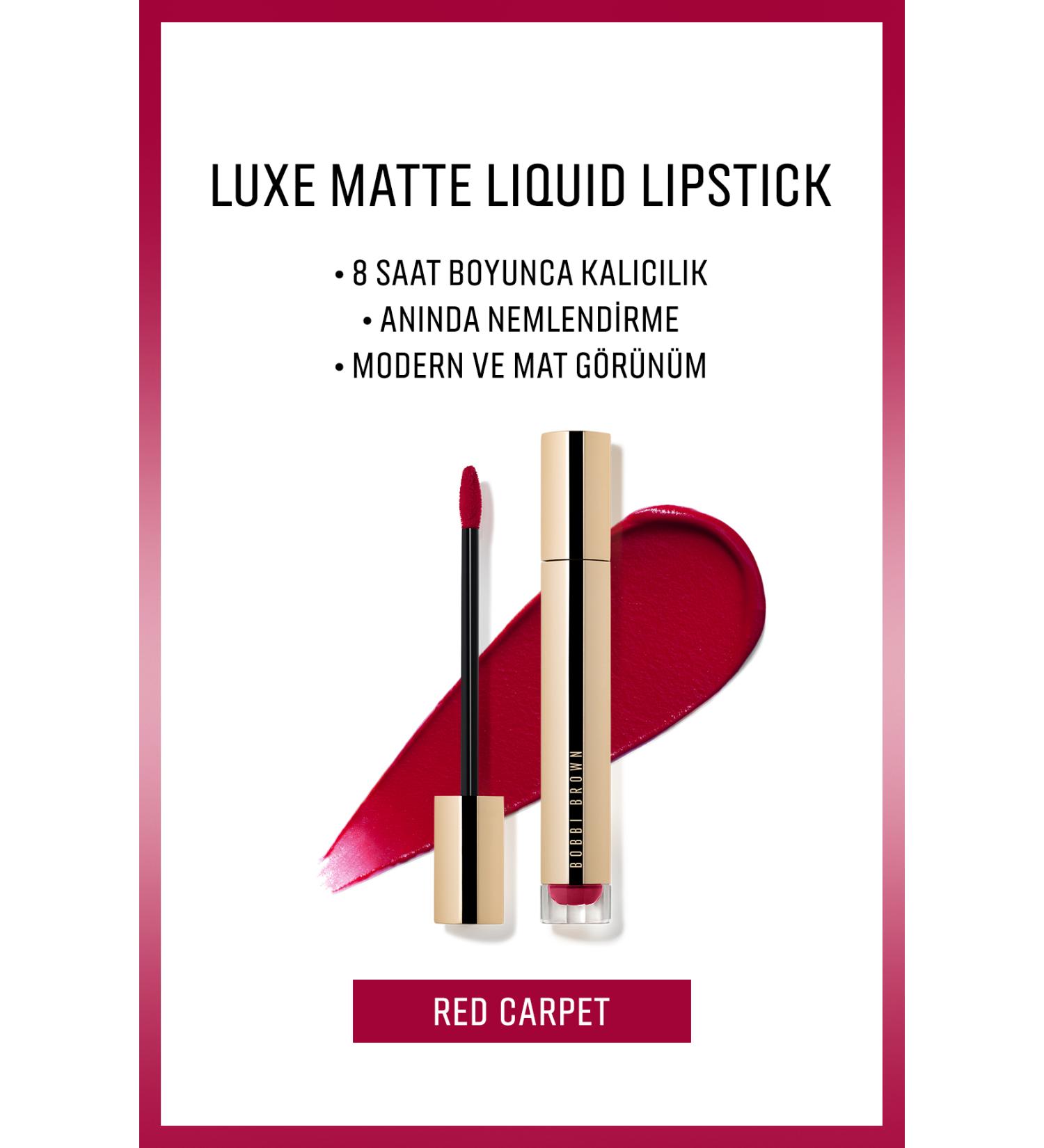 Bobbi Brown Luxe Matte Liquid Lipstick - 8 Hours Long Lasting Liquid Matte Lipstick - Red Carpet - 6ml - Buy Online on GoSupps.com