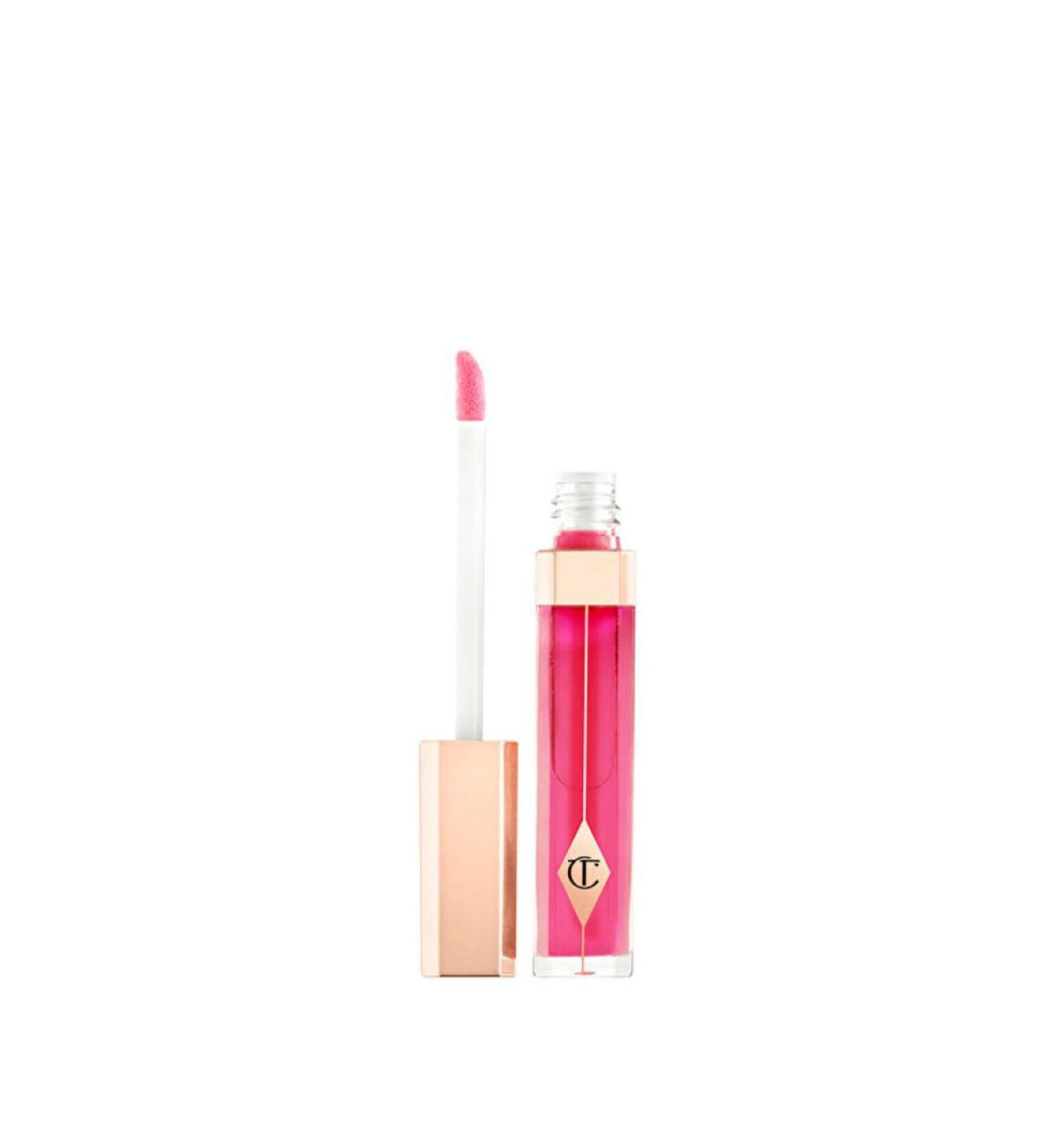 charlotte tilbury lip lustre pillow talk liquid gloss shine soothing protection and moisturizing