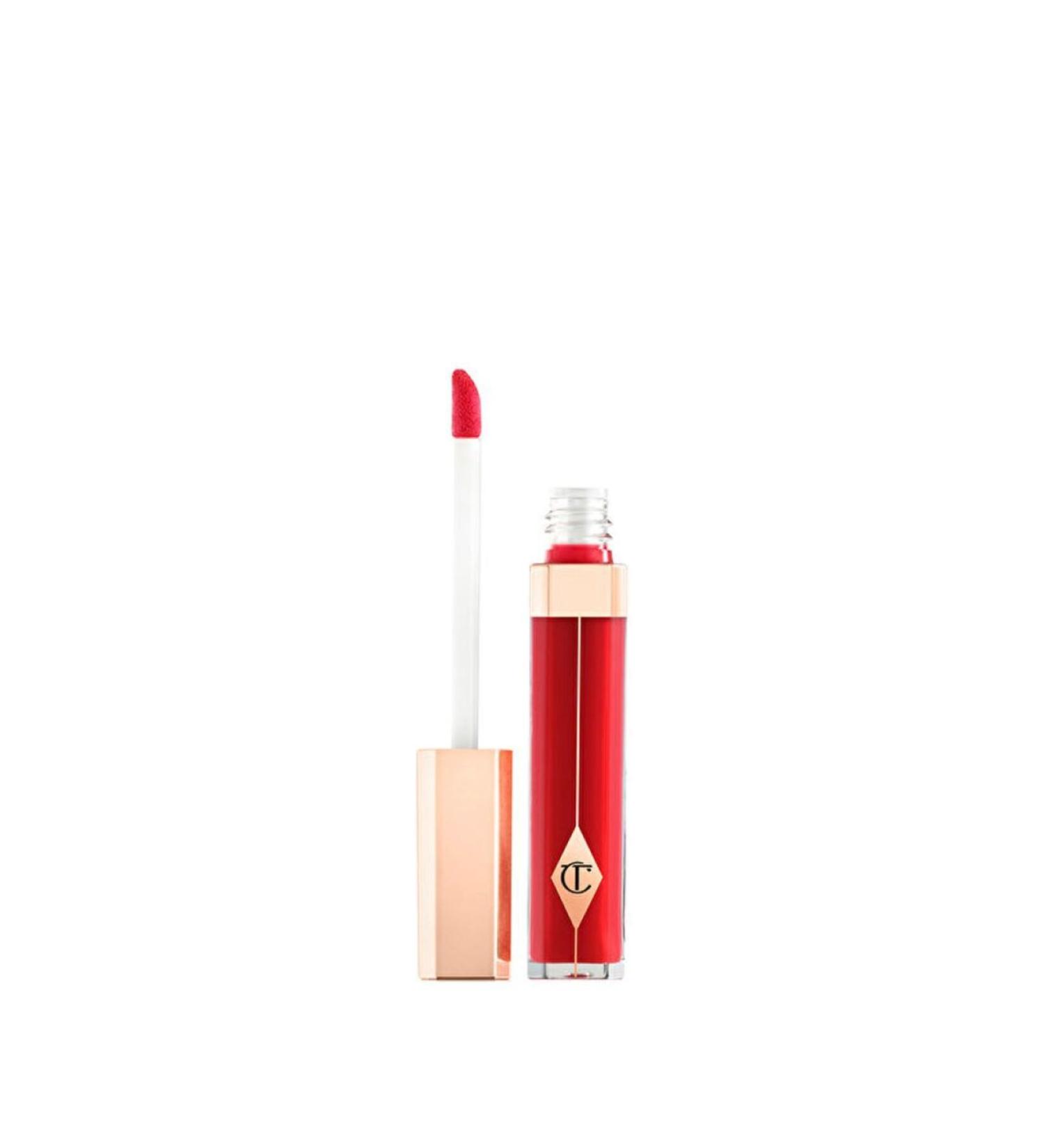 charlotte tilbury lip lustre pillow talk liquid gloss shine soothing protection and moisturizing