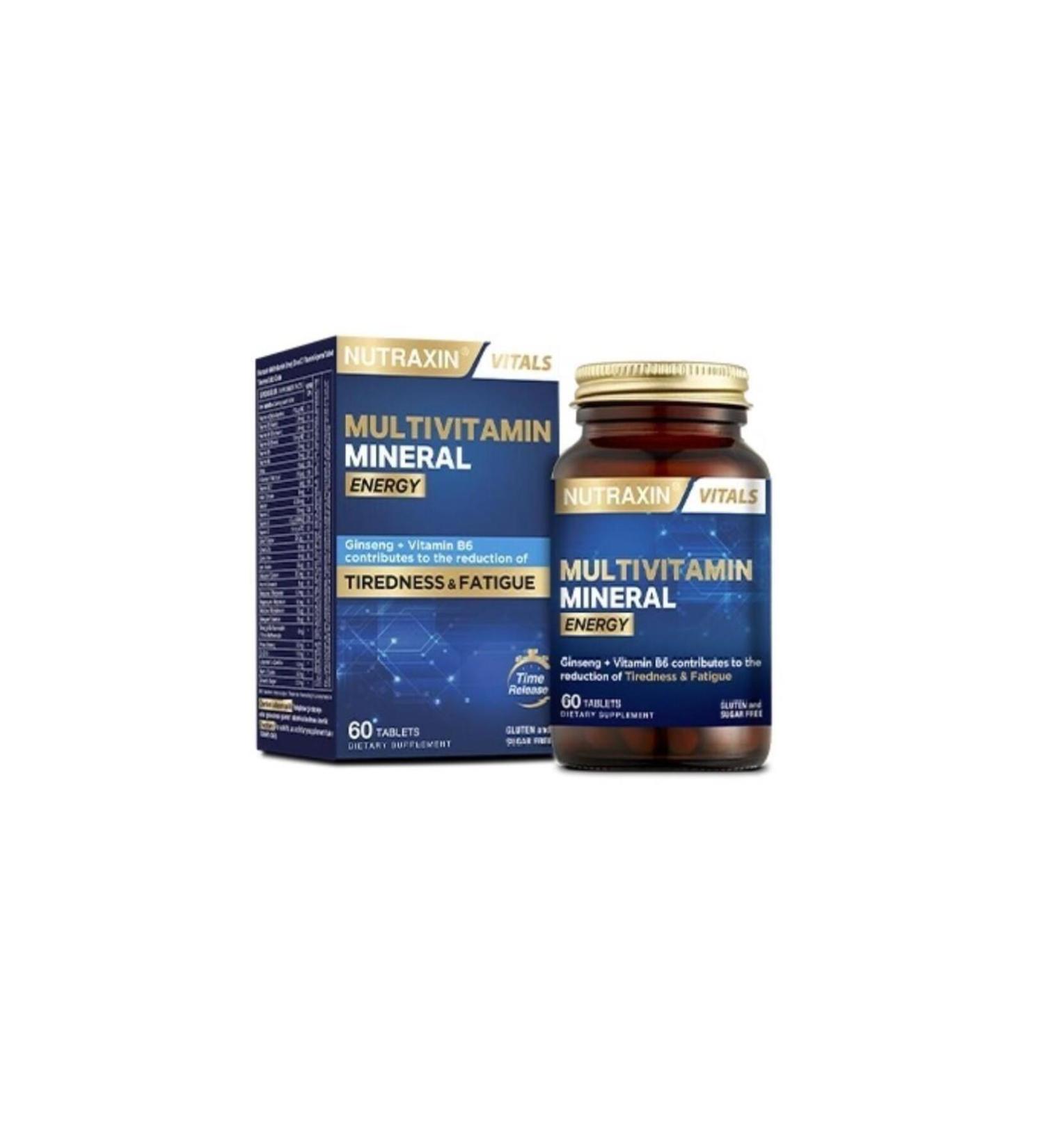 Nutraxin Multivitamin Mineral Supplementary Food 60 Tablets