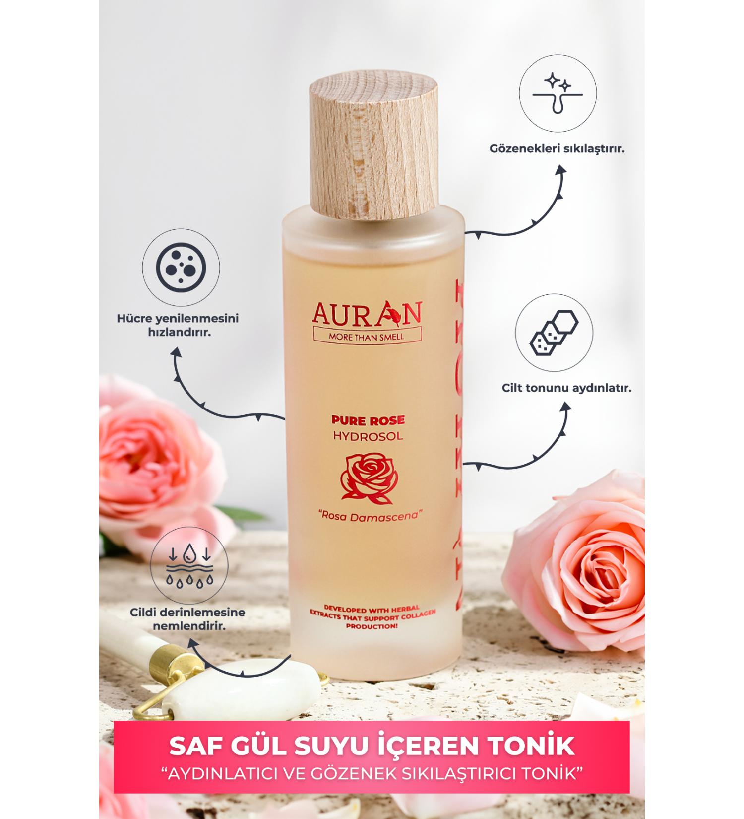 AURAN Pure Rose Hydrosol Skin Care Toner Pure Rose Hydrosol 100ml - Buy Online on GoSupps.com