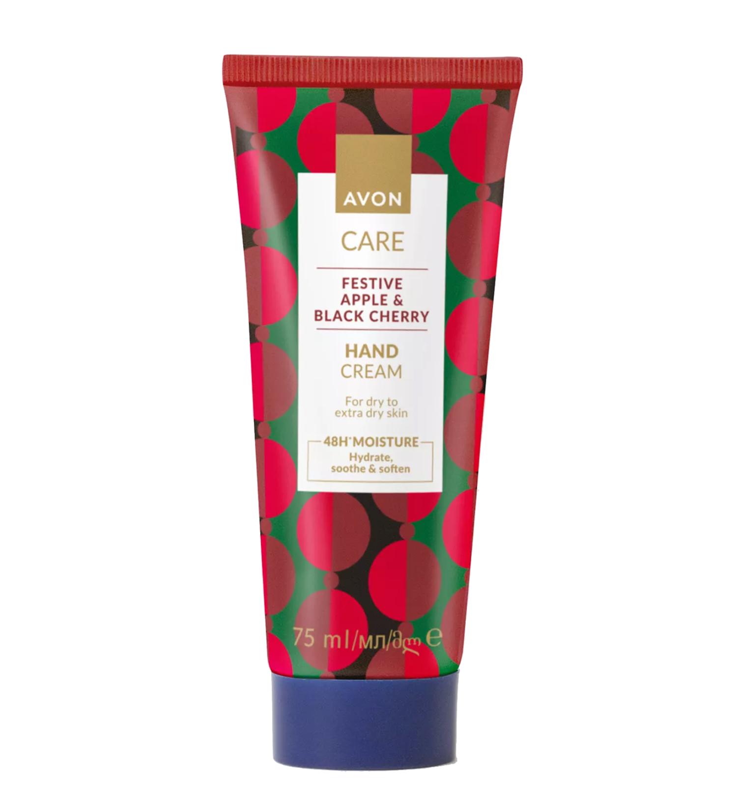Avon Care Festive Moisturizing Hand Cream with Apple and Black Cherry 75 Ml.