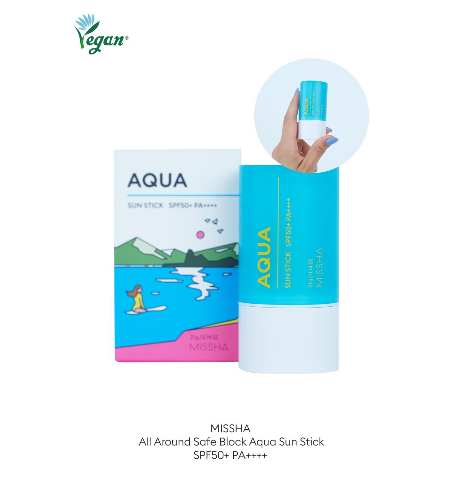 Missha Intensive Moisturizing Waterproof Stick Sun Cream All Around Safe Block Aqua Sun StickSPF50+PA++++ - Buy Online on GoSupps.com