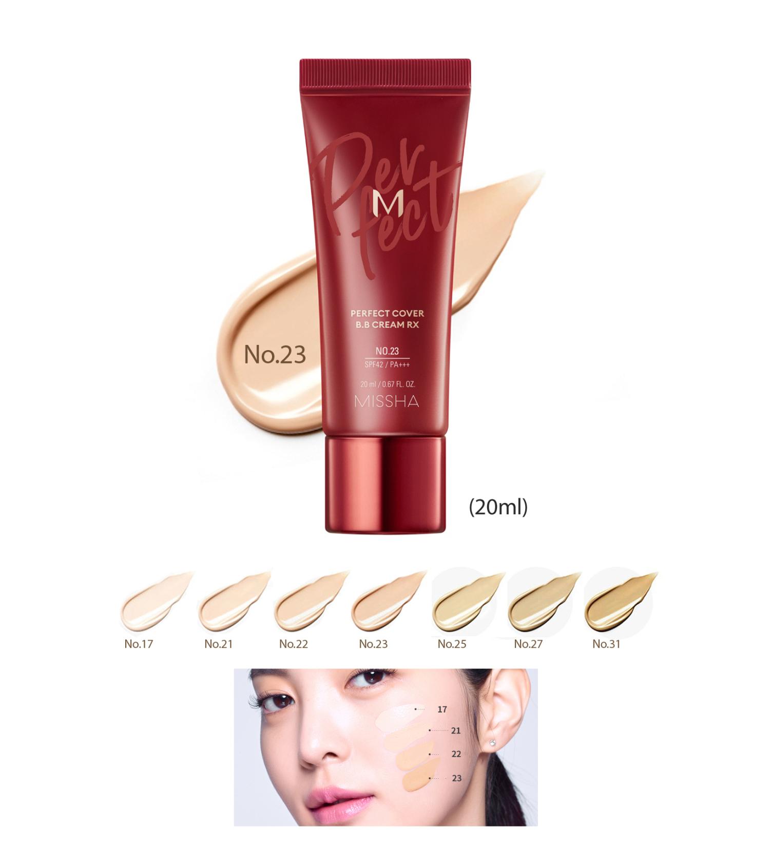 Missha High Coverage and Skin Care Effective New Generation BB Cream M Perfect Cover BB Cream RX SPF42+++ (No.23) - Buy Online on GoSupps.com