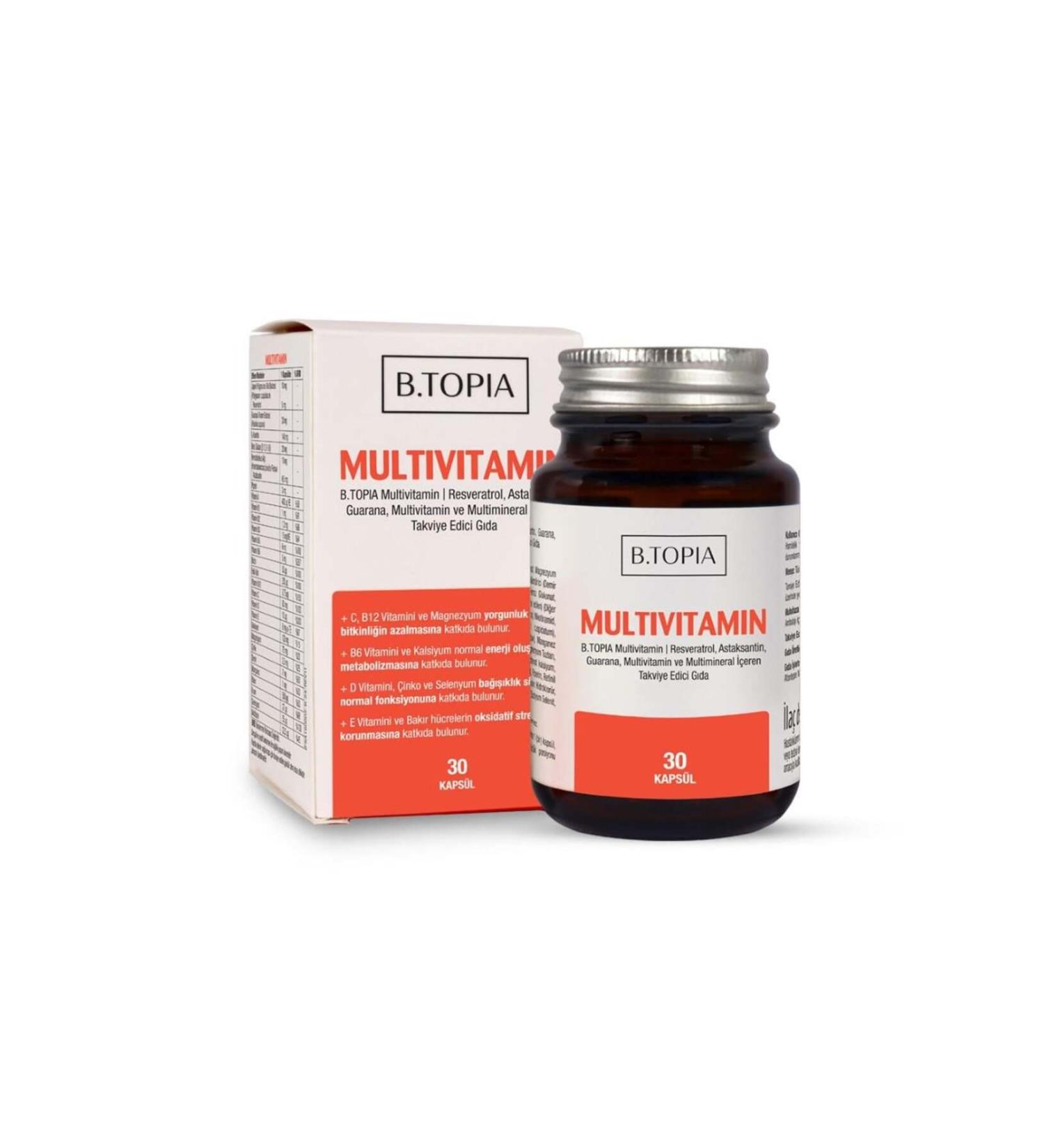 B.TOPIA Multivitamin 30 Capsules - Buy Online on GoSupps.com