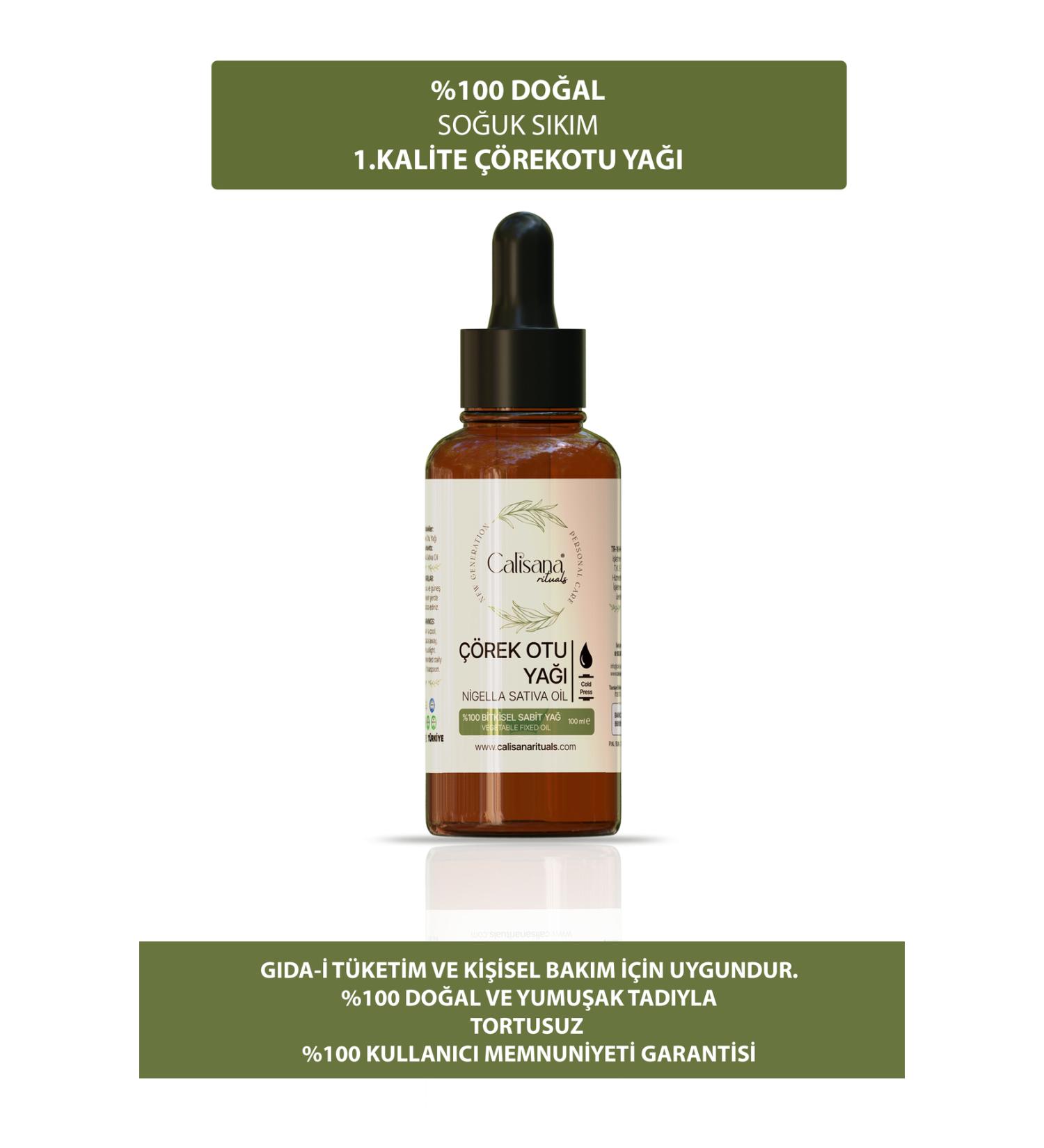 Calisana Rituals 0 NATURAL BLACK SEED OIL 100 ml COLD PRESSED 0 PURE NATURAL AND ADDITIVE-FREE 100 ML DROPPER NATURAL