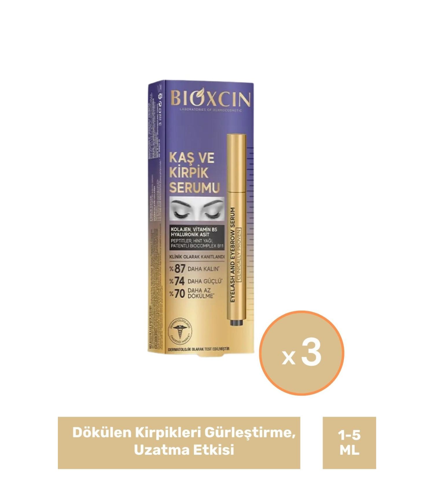 Bioxcin Eyebrow and Eyelash Serum x 3