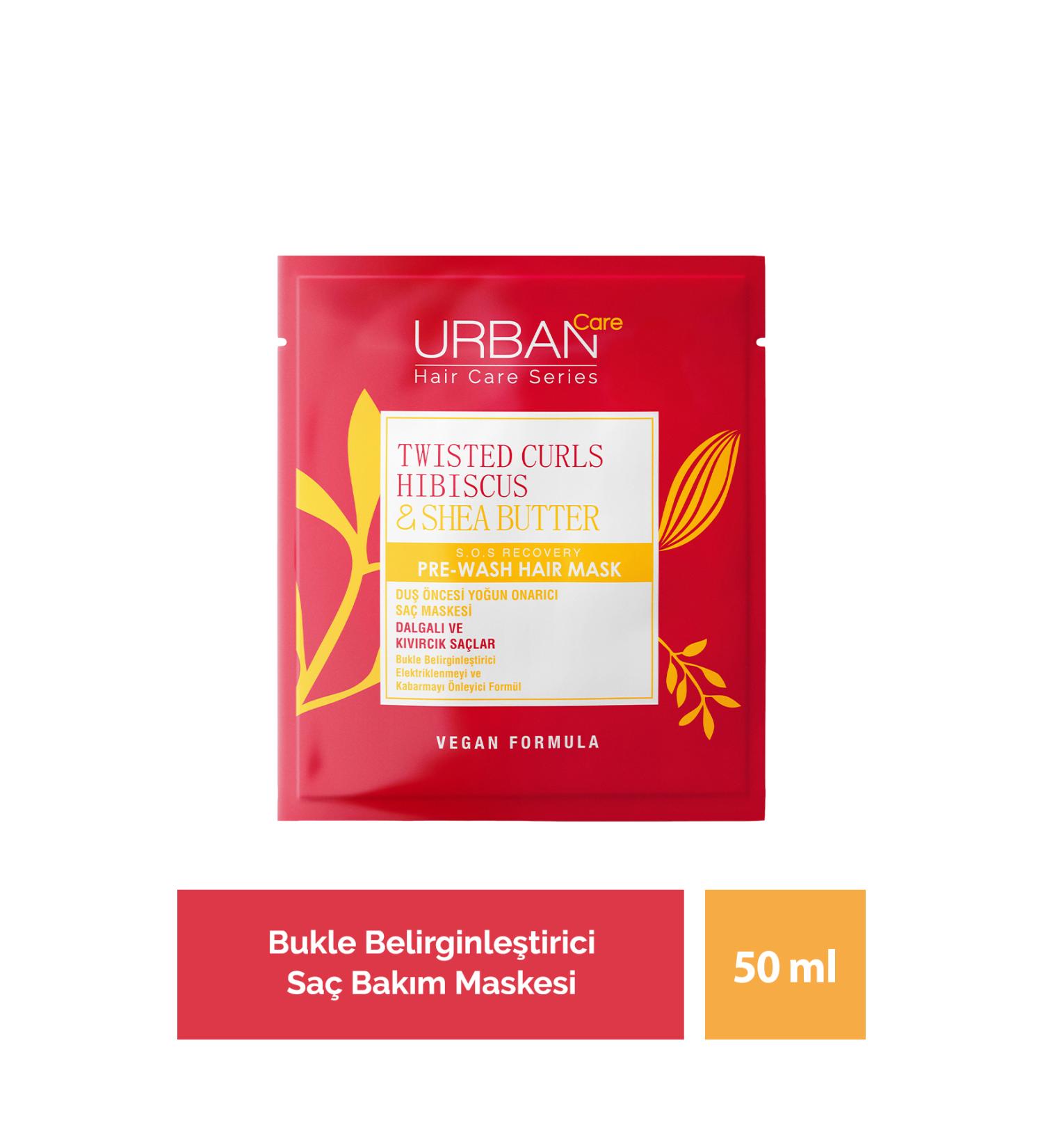 Urban Care Hibiscus & Shea Butter Curly and Wavy Hair Pre-Shower Hair Care Mask 50ml-vegan - Buy Online on GoSupps.com