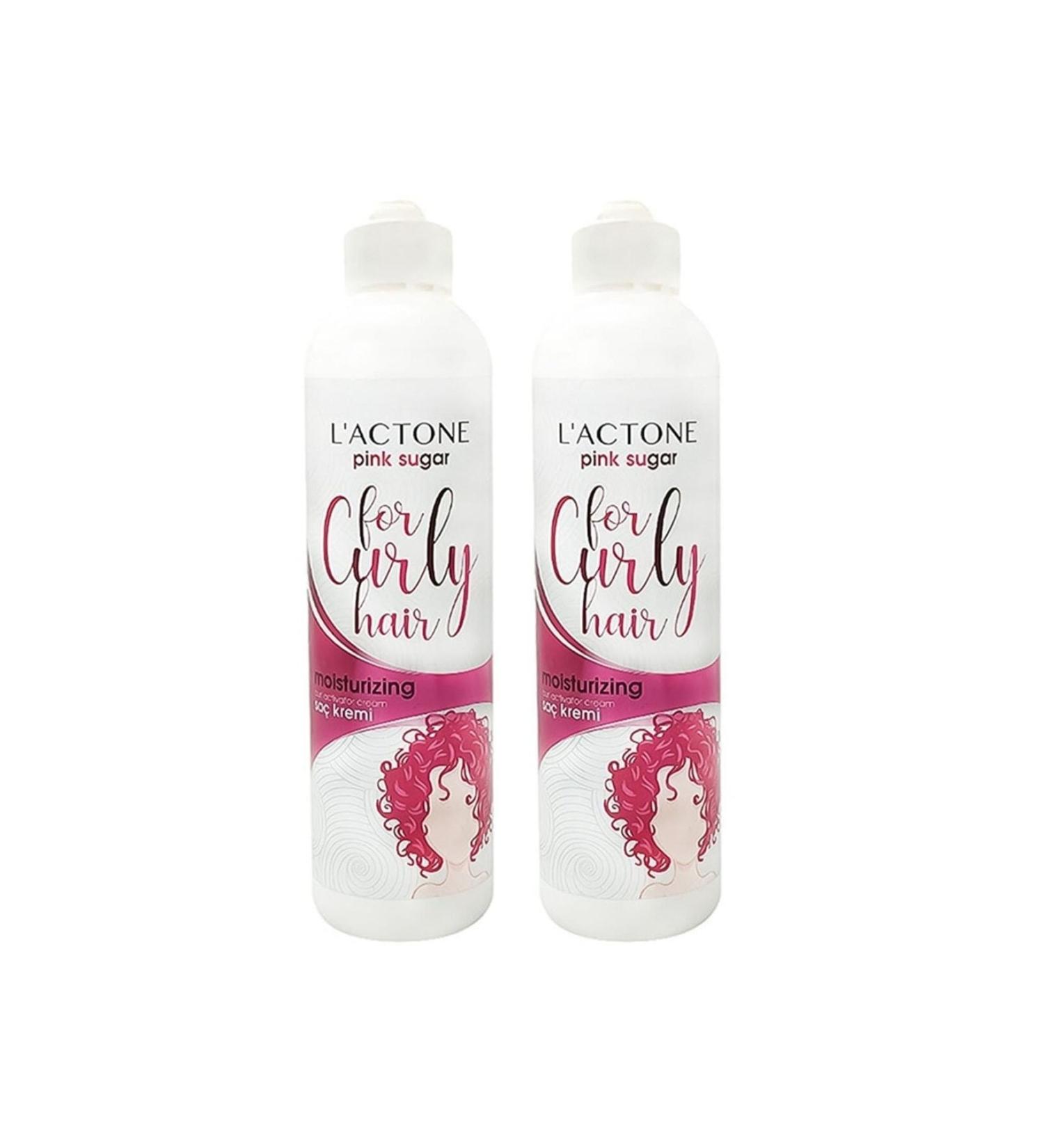 L'ACTONE Pink Sugar Activator Cream for Curly Hair Set of 2 400 ml / Hair Cream - Buy Online on GoSupps.com