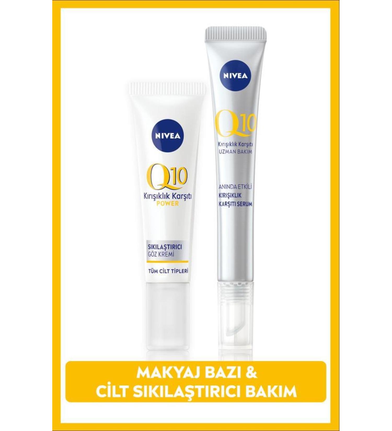 NIVEA Q10 Anti-Wrinkle Firming Eye Care Cream 15ml and Q10 Skin Serum Anti-Aging 15ml