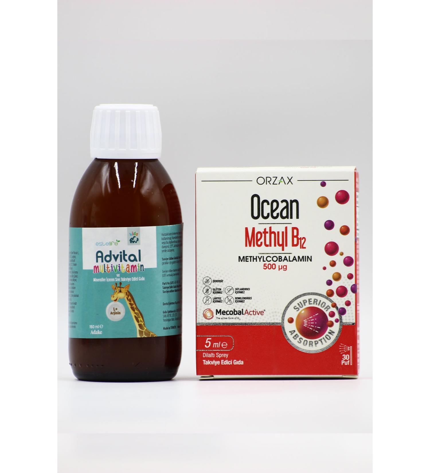 estellife Advital Multivitamin 150 ml Ocean Methyl B12 Vitamin 500 spray