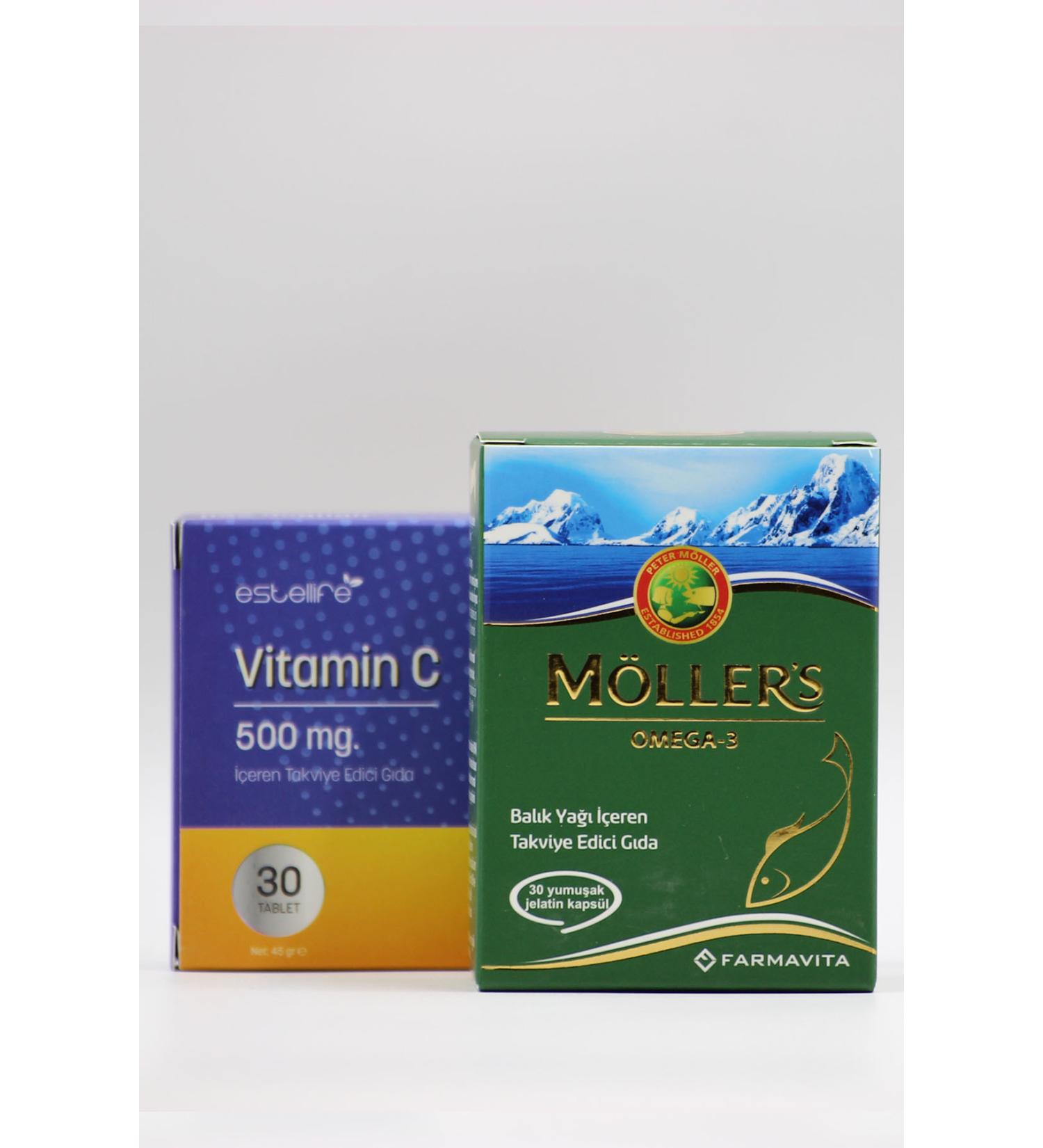 Mollers Fish Oil 30 Capsules and Vitamin C - Buy Online on GoSupps.com