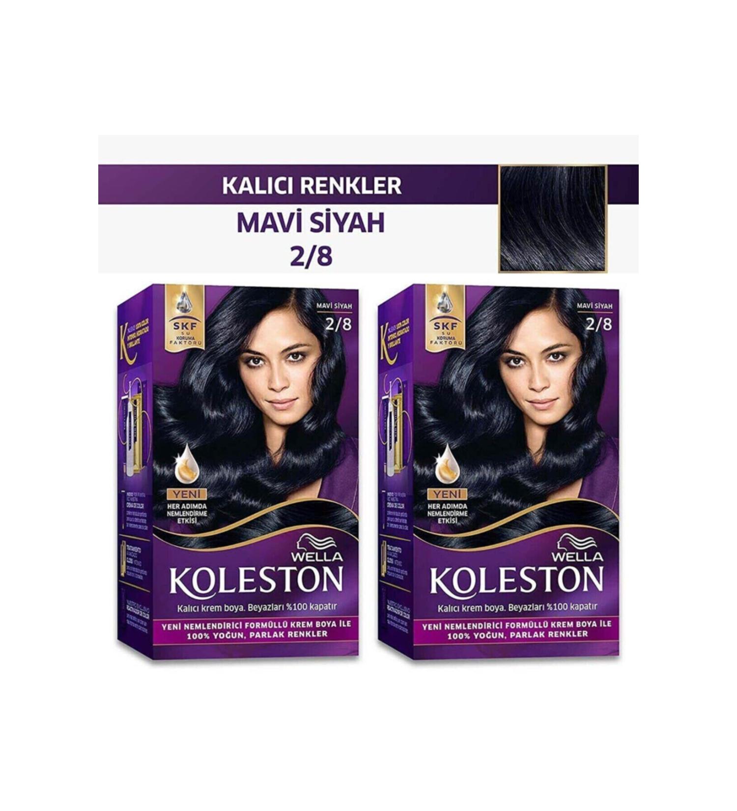 Wella Koleston Kit 2/8 Blue Black X2 Pieces - Buy Online on GoSupps.com