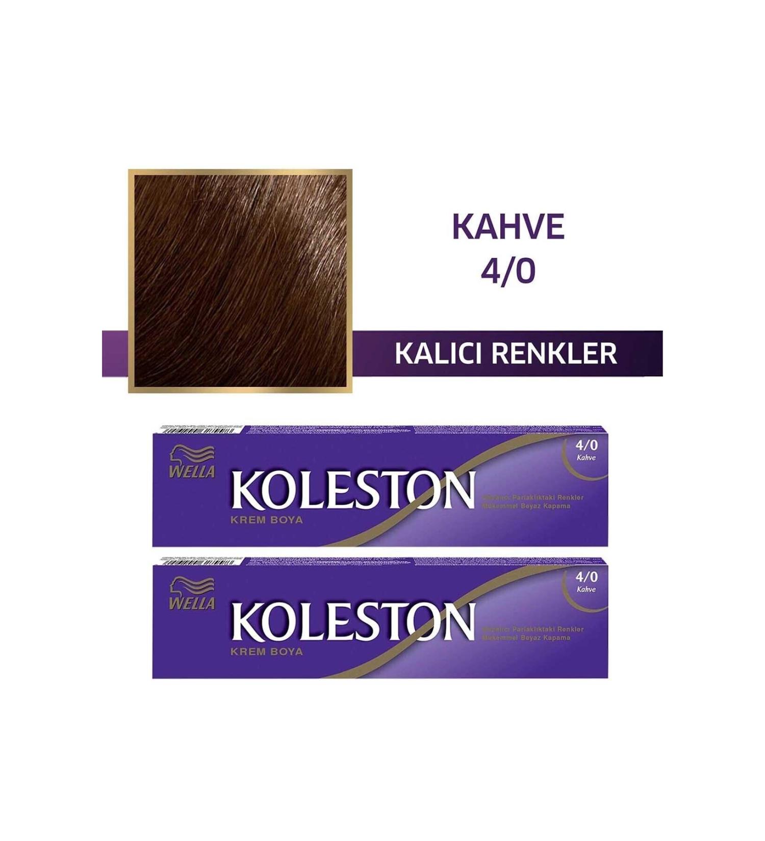 Wella Koleston Tube Hair Dye 4/0 Brown X 2 Pieces - Buy Online on GoSupps.com