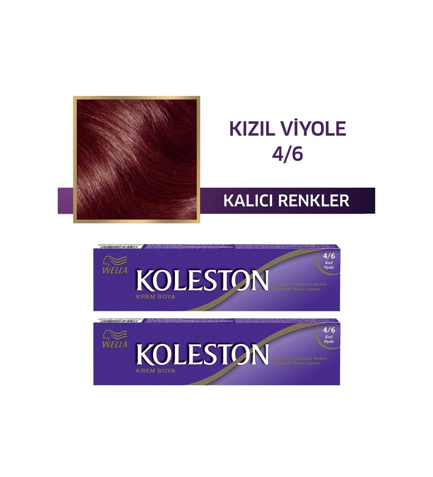 Wella Koleston Tube Hair Dye 4/6 Red Violet X 2 Pieces - Buy Online on GoSupps.com