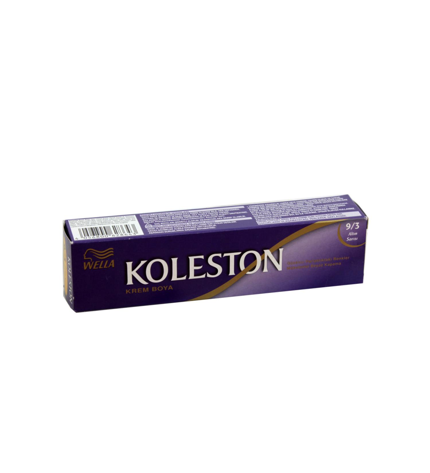 Wella Koleston Single Tube Hair Dye 9/3 Golden Blonde