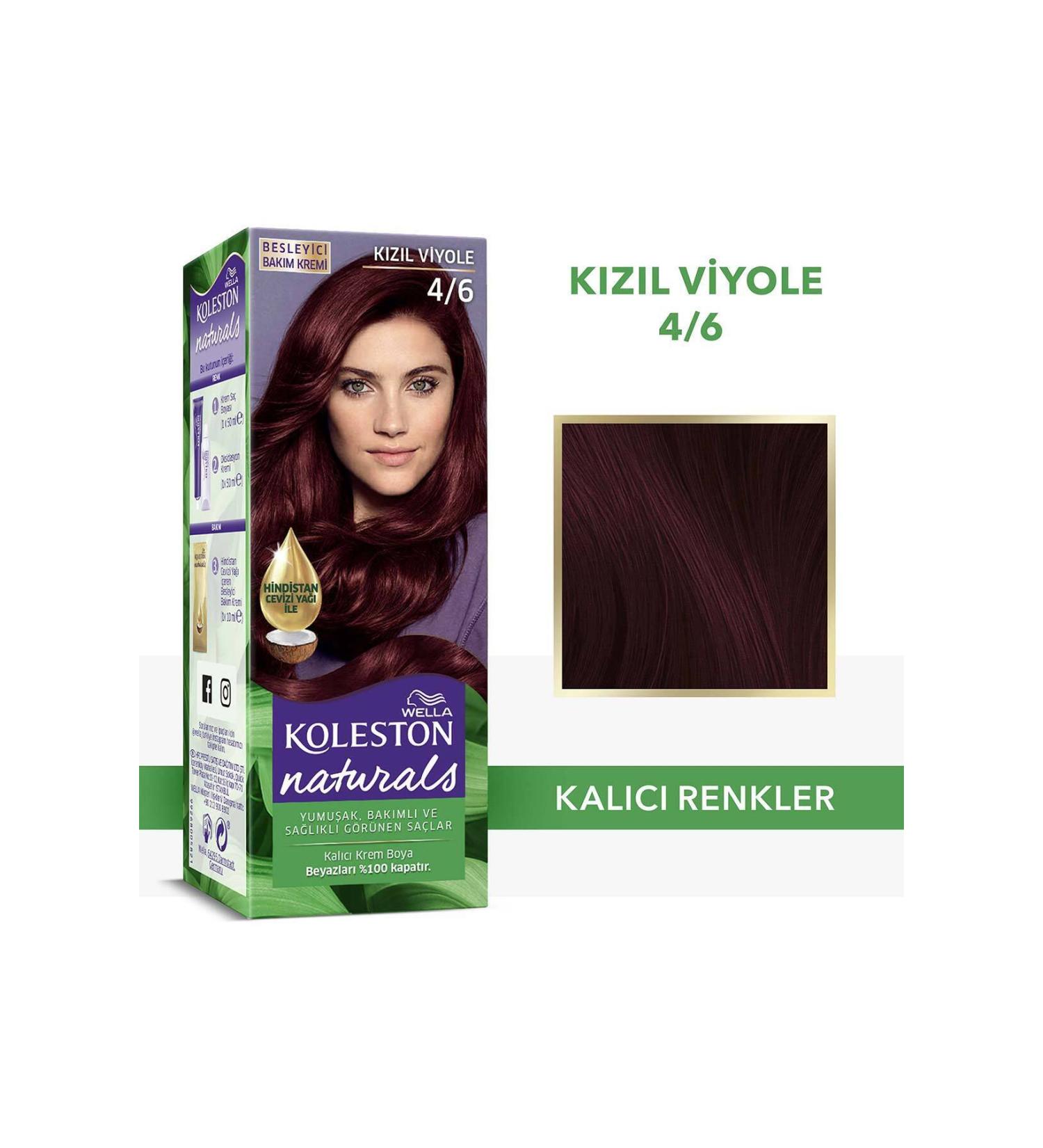 Wella Koleston Naturals Hair Dye 4/6 Red Violet - Buy Online on GoSupps.com