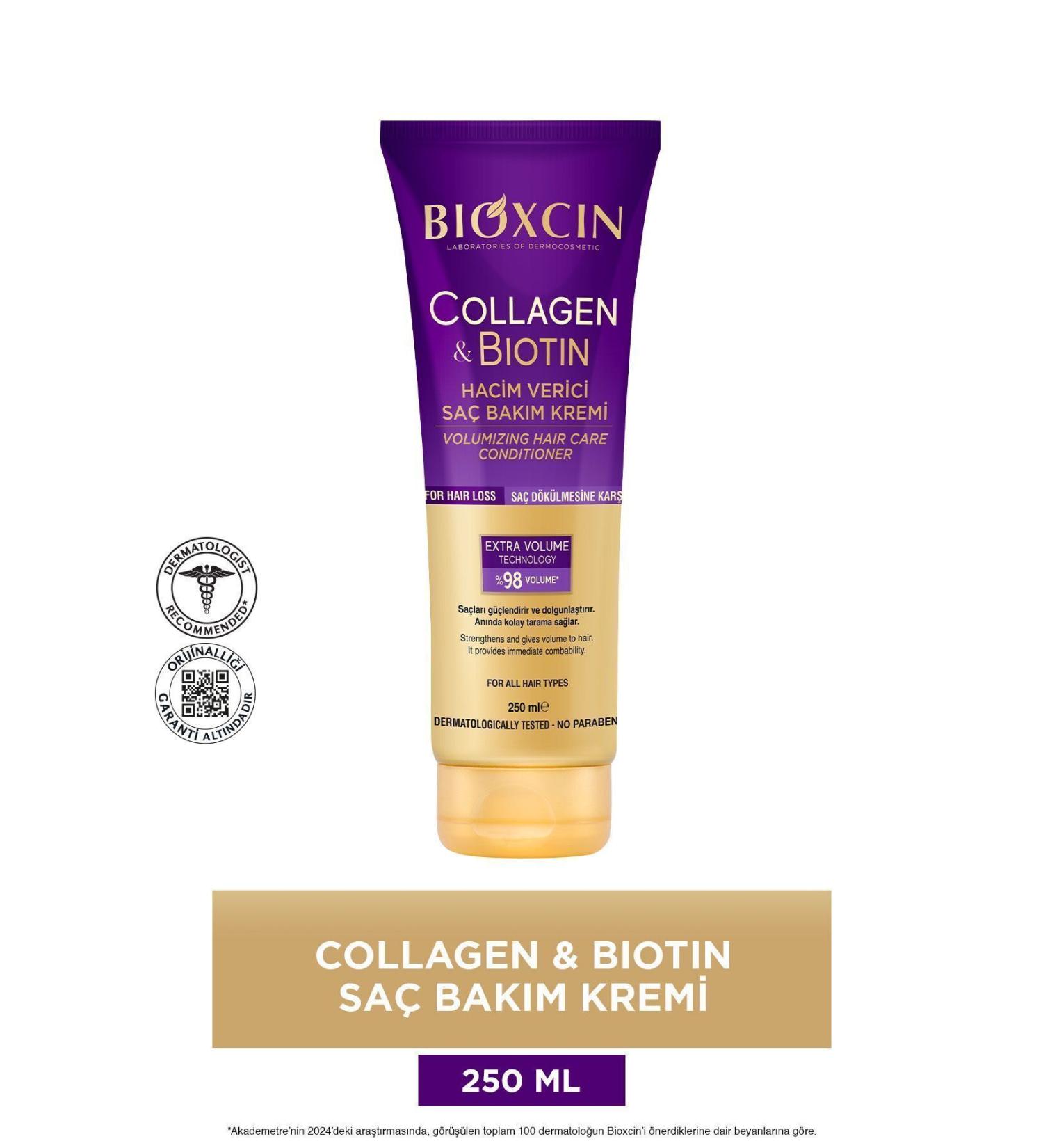 Bioxcin Collagen & Biotin Extra Volume Conditioner 250 ml - Collagen Biotin Fine Sparse Hair - Buy Online on GoSupps.com