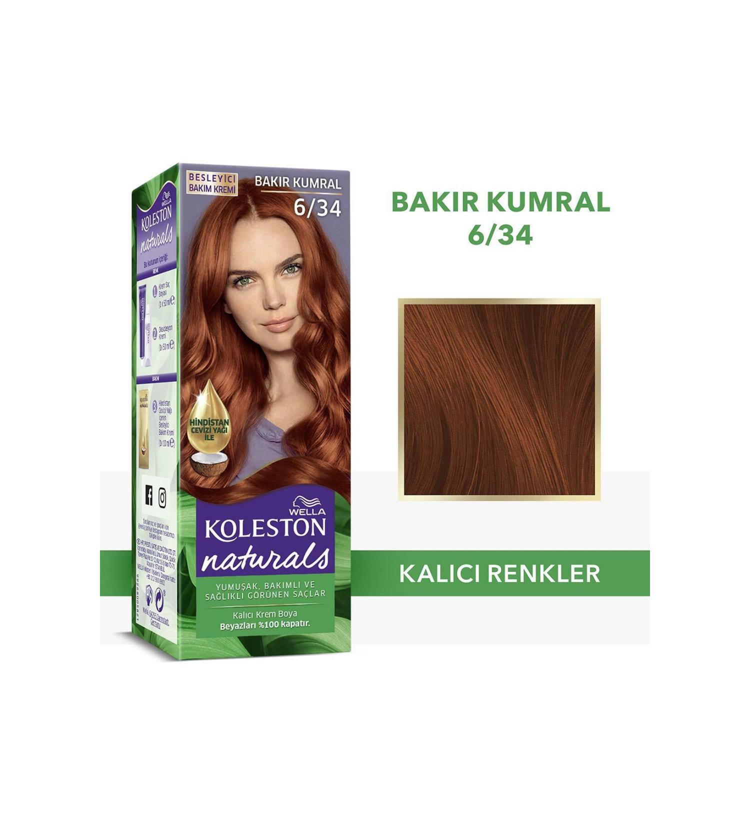 Wella Koleston Naturals Hair Dye 6/34 Copper Blonde - Buy Online on GoSupps.com