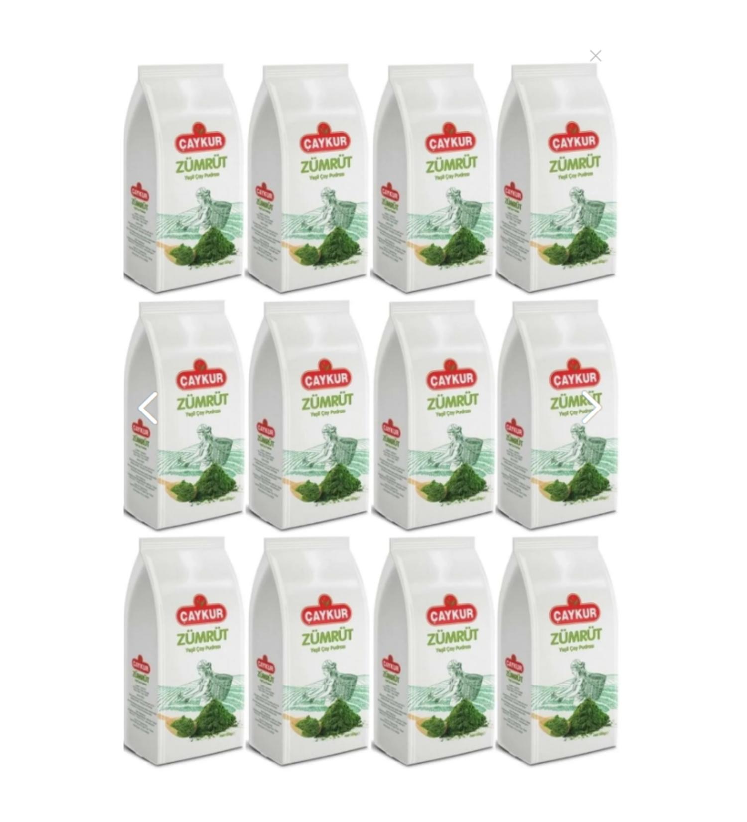 aykur Caykur Zumrut Green Tea Powder 150 Gr X 12 pieces
